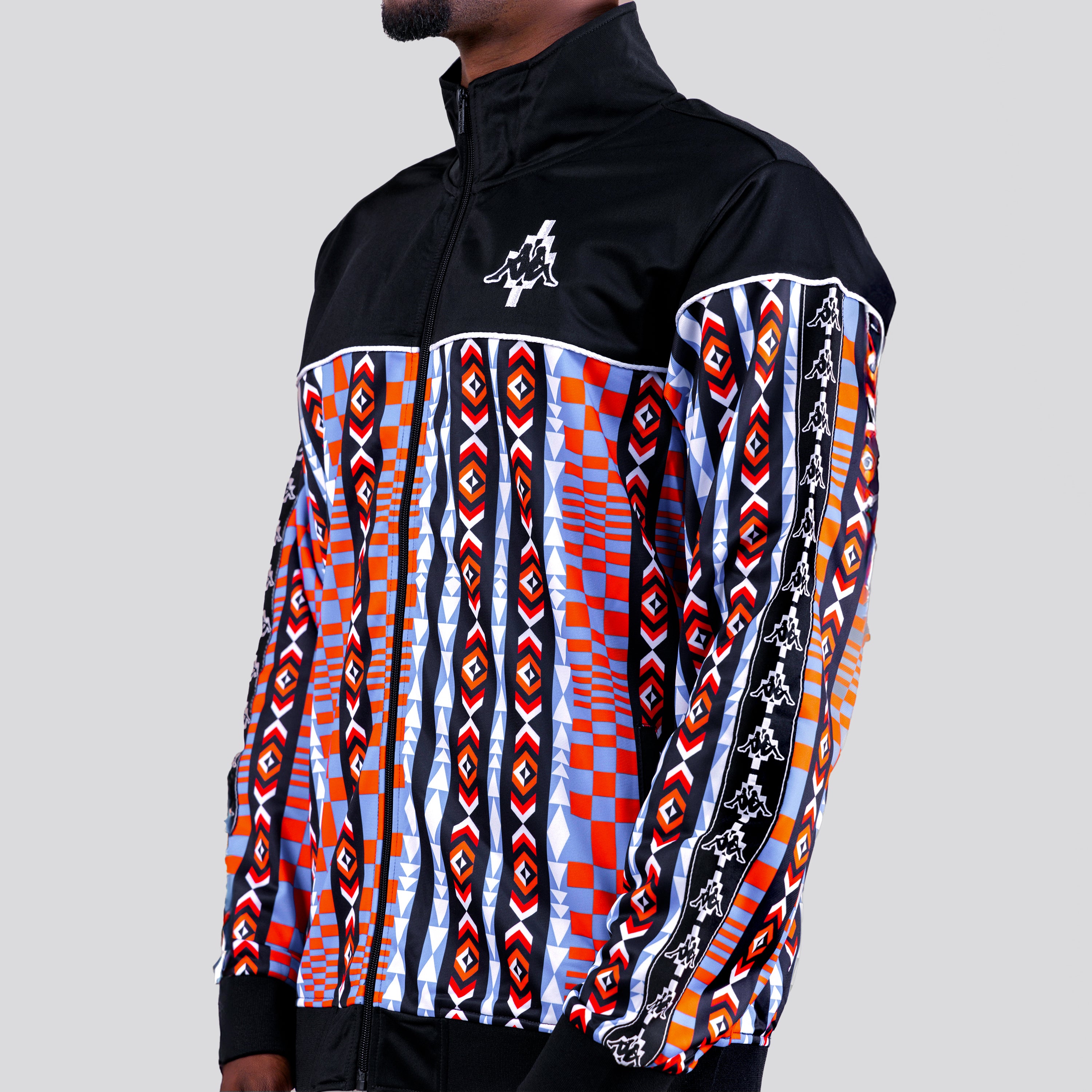 Chaqueta Negra Marcelo Burlon Multicolor Folk Kappa