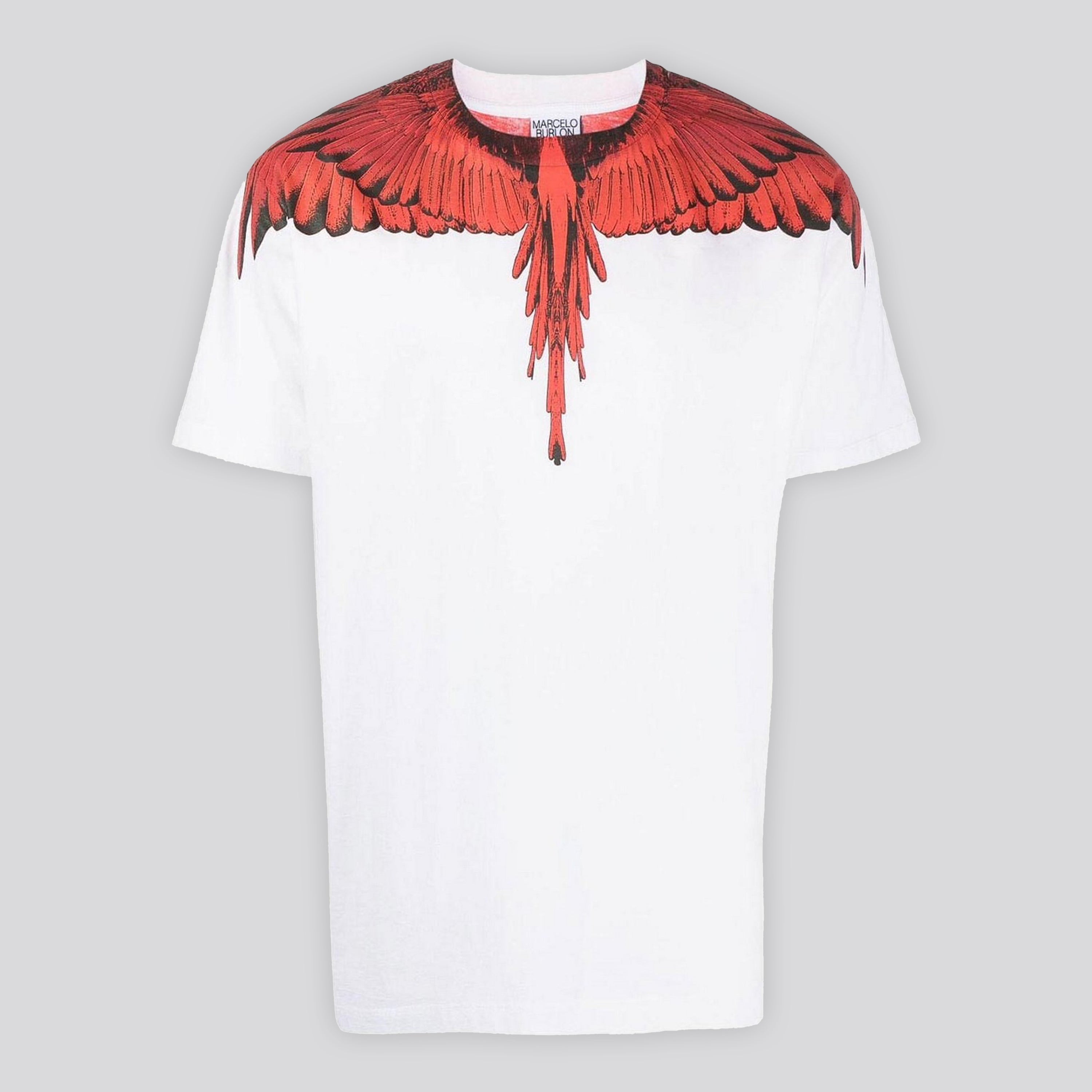 Camiseta Blanca Marcelo Burlon Rojo Icon Wings