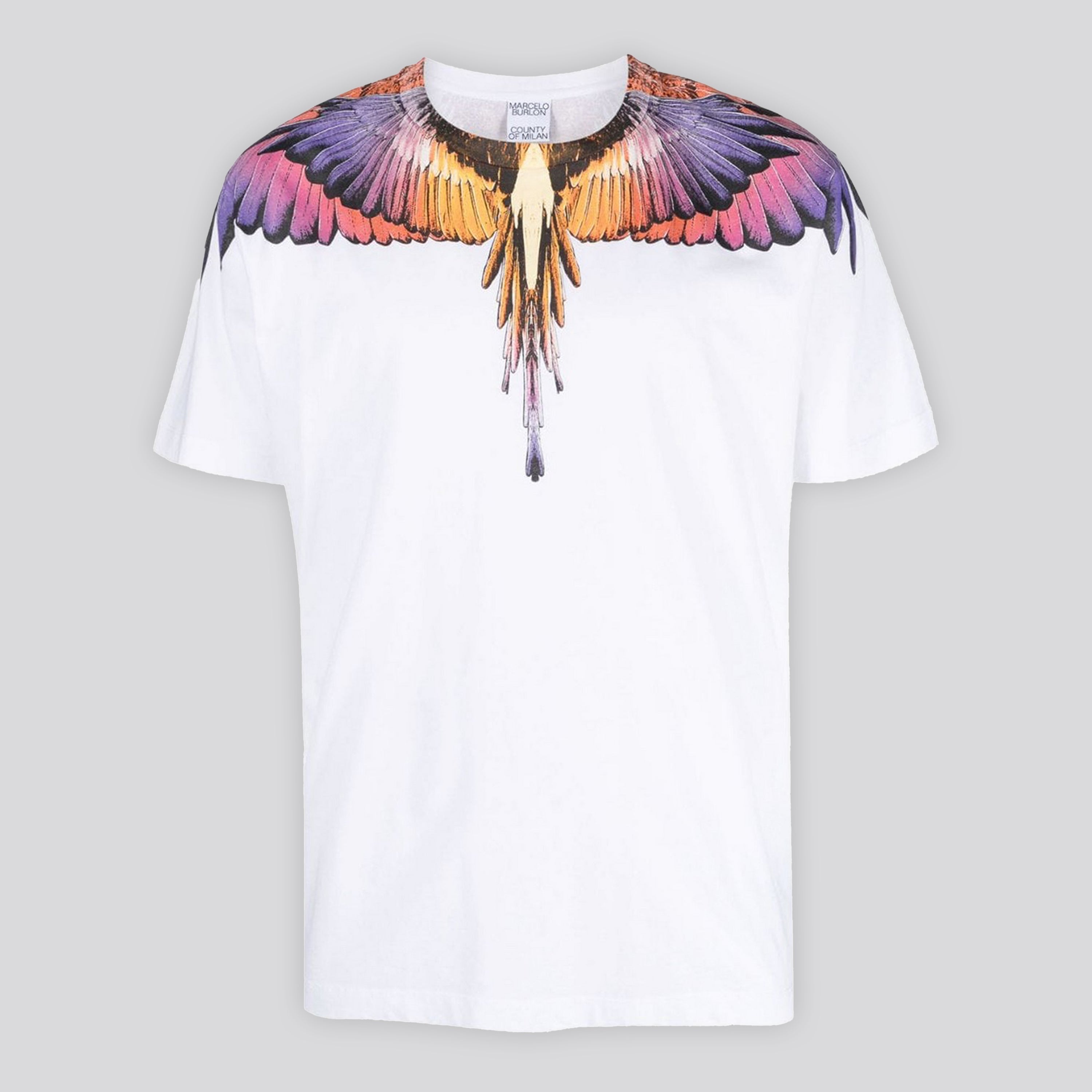 Camiseta Blanca Marcelo Burlon Rosa Icon Wings