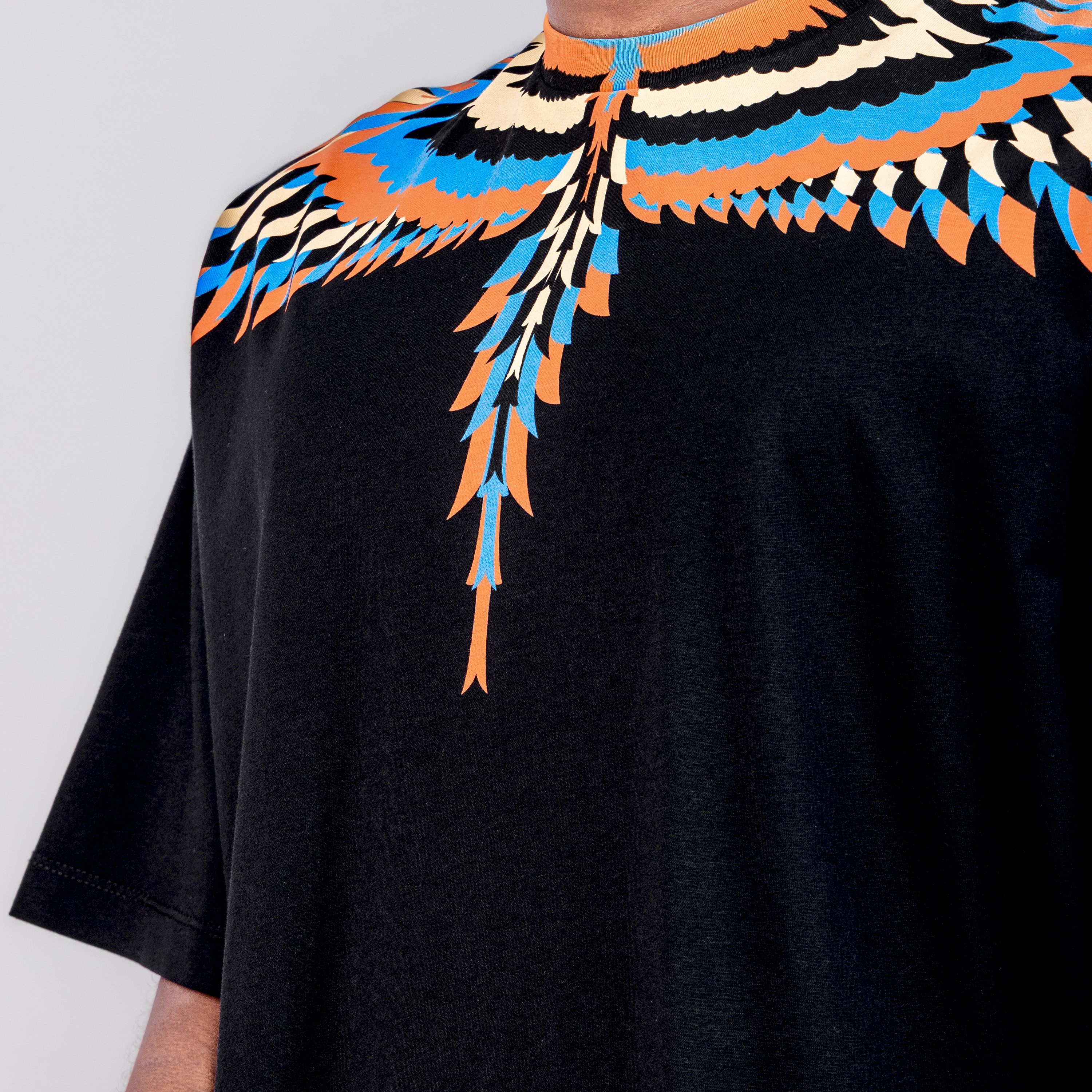 Camiseta Negra Marcelo Burlon Optical Wings