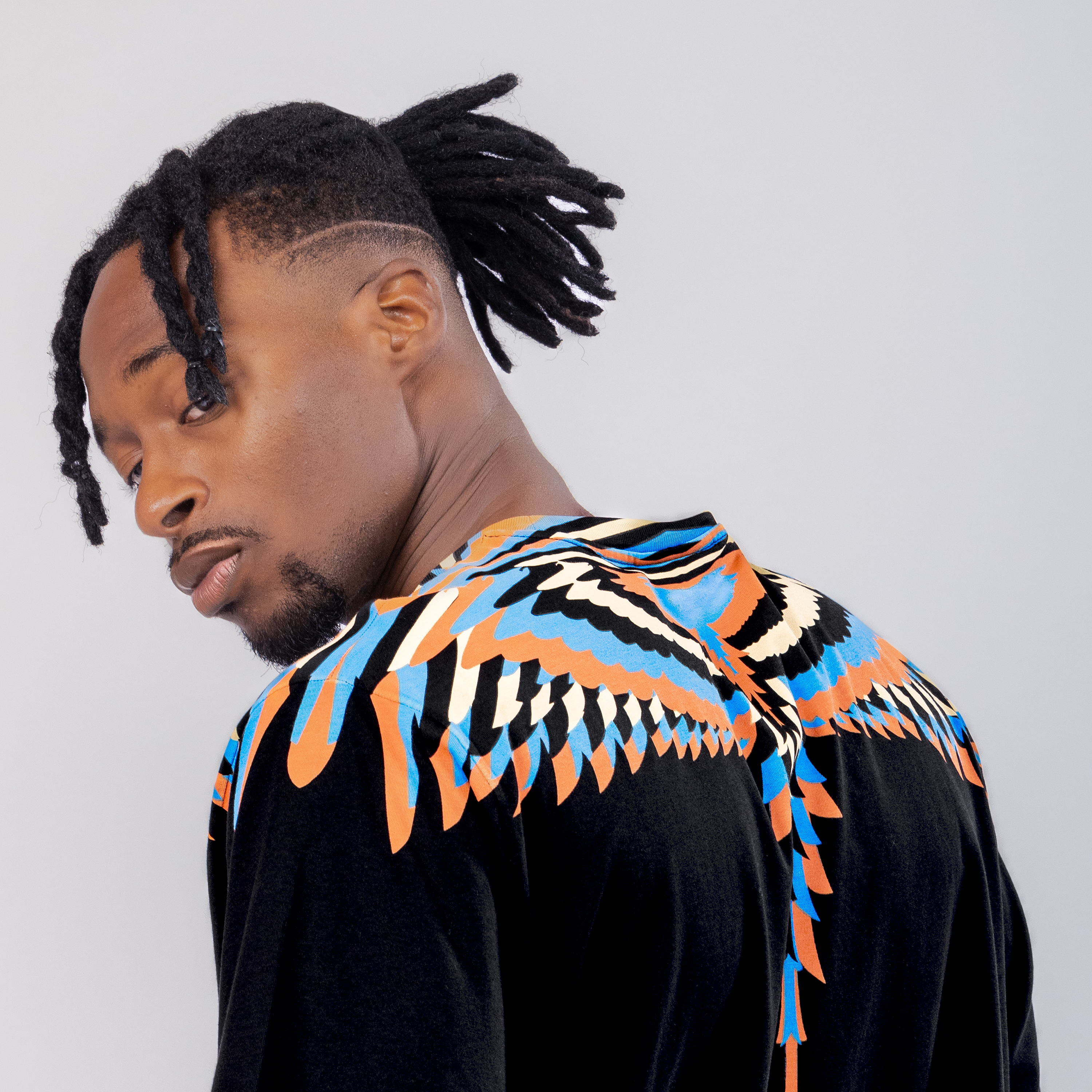 Camiseta Negra Marcelo Burlon Optical Wings