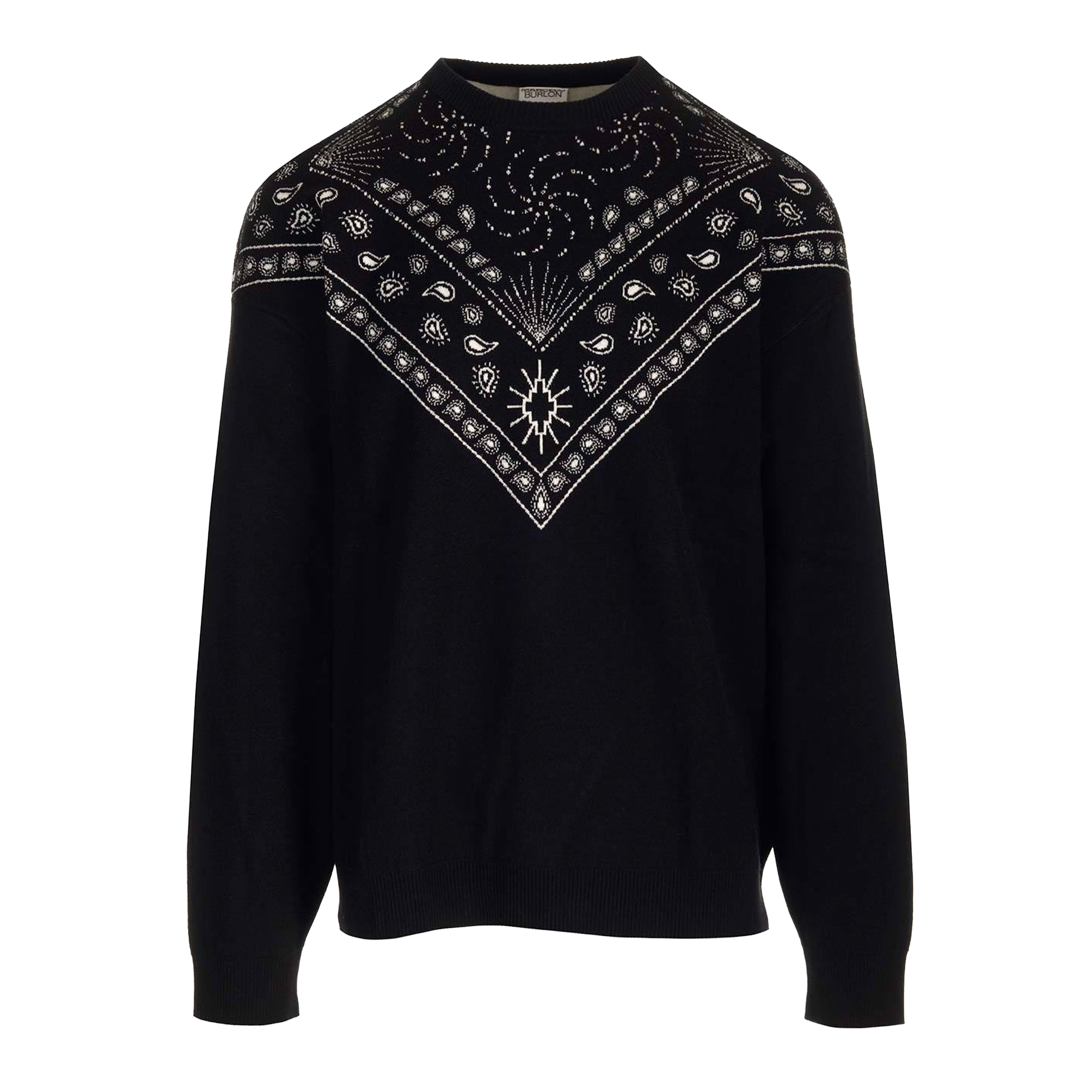 Suéter Negro Marcelo Burlon Bandana
