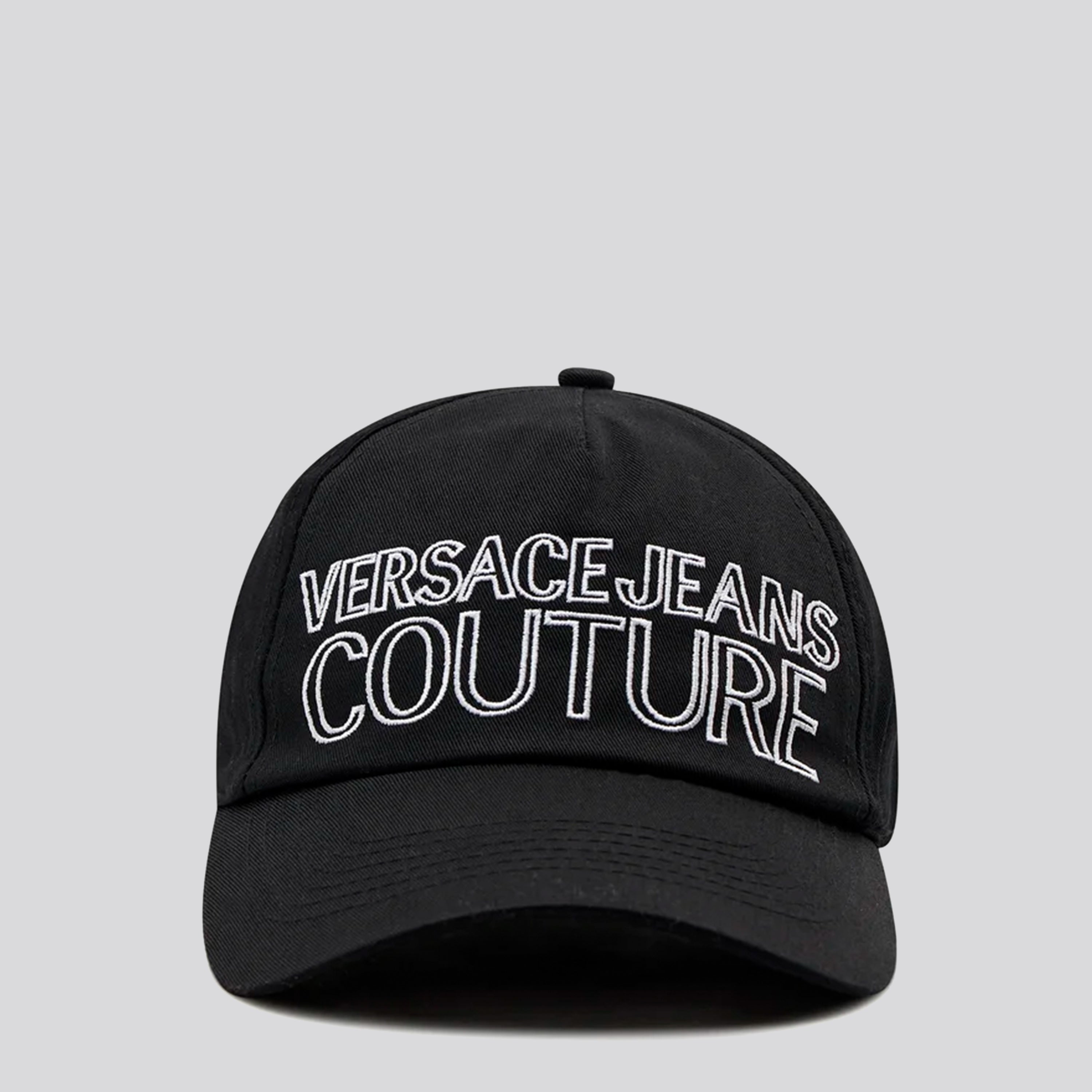 Gorra Negra Versace Jeans Couture White Logo