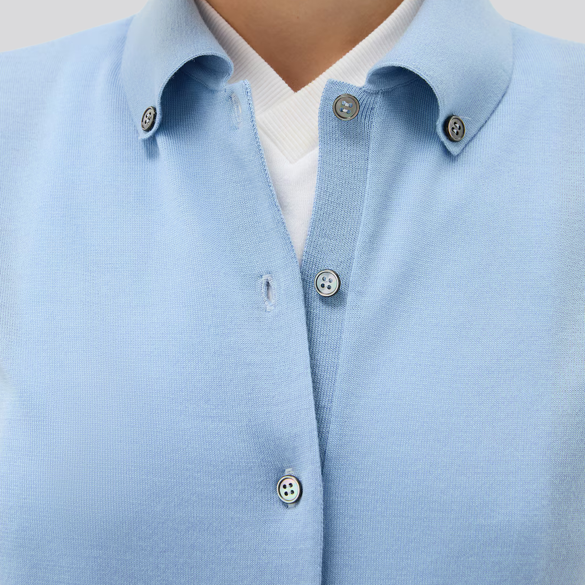 Camiseta Tipo Polo Celeste Versace Knit