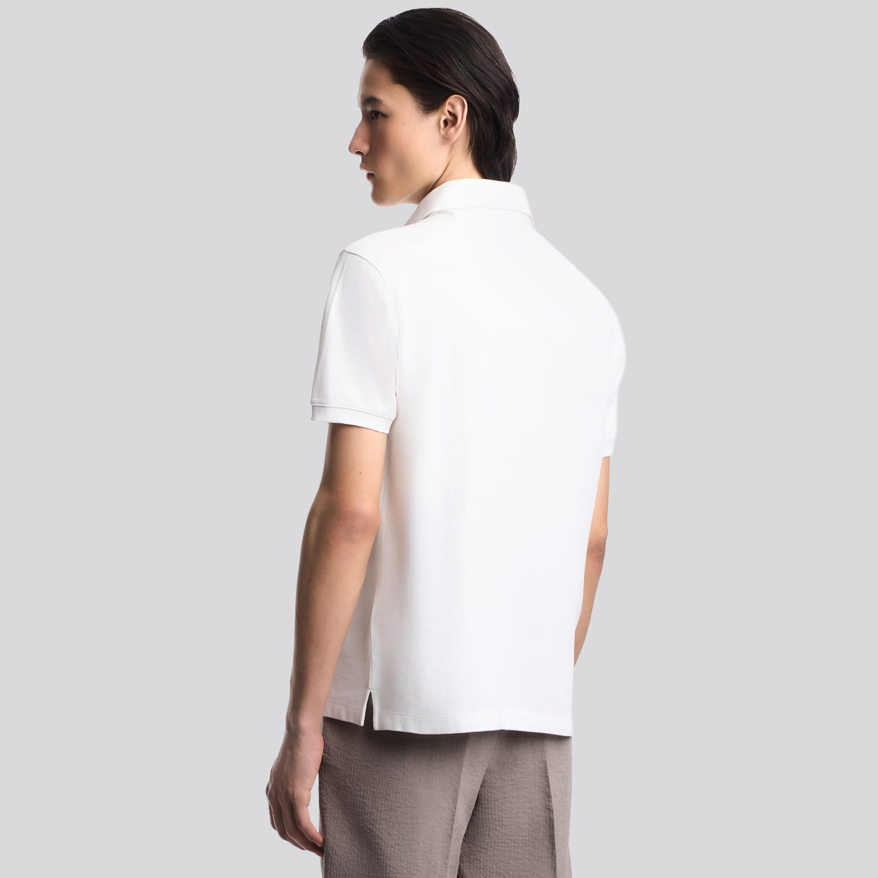 Camiseta Tipo Polo Blanco Armani Eagle