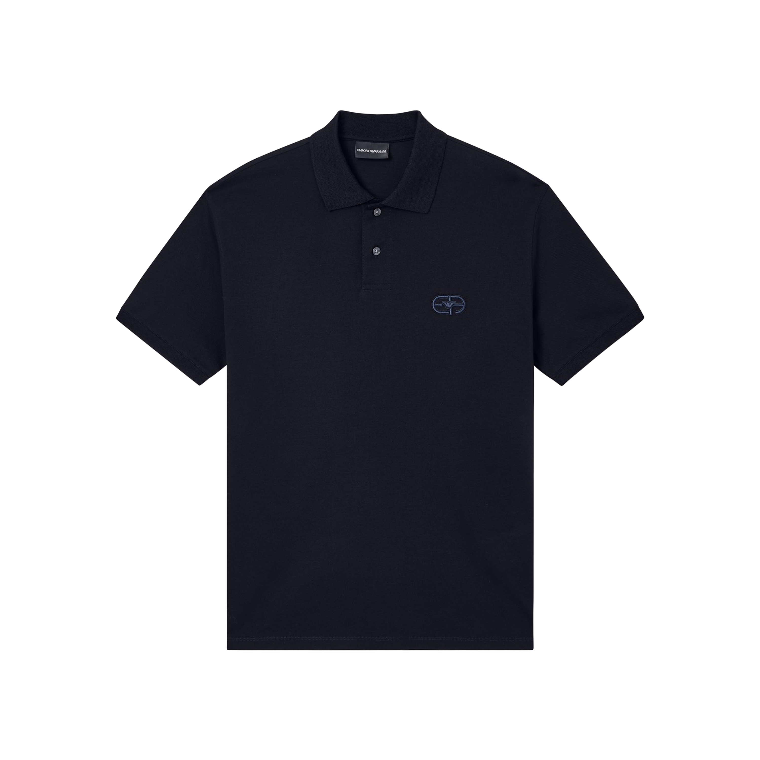 Camiseta Tipo Polo Azul Emporio Armani Ea