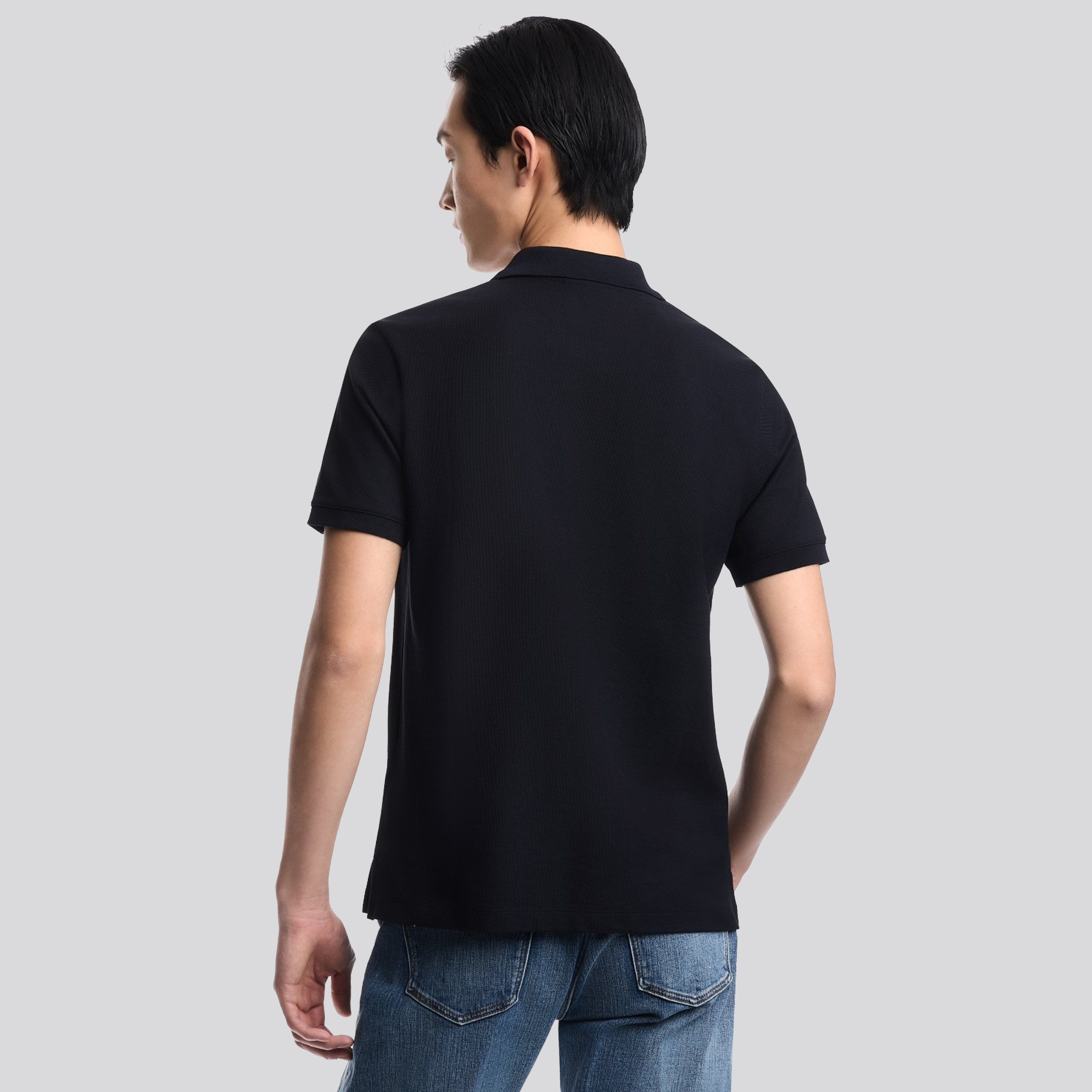 Camiseta Tipo Polo Azul Armani Eagle