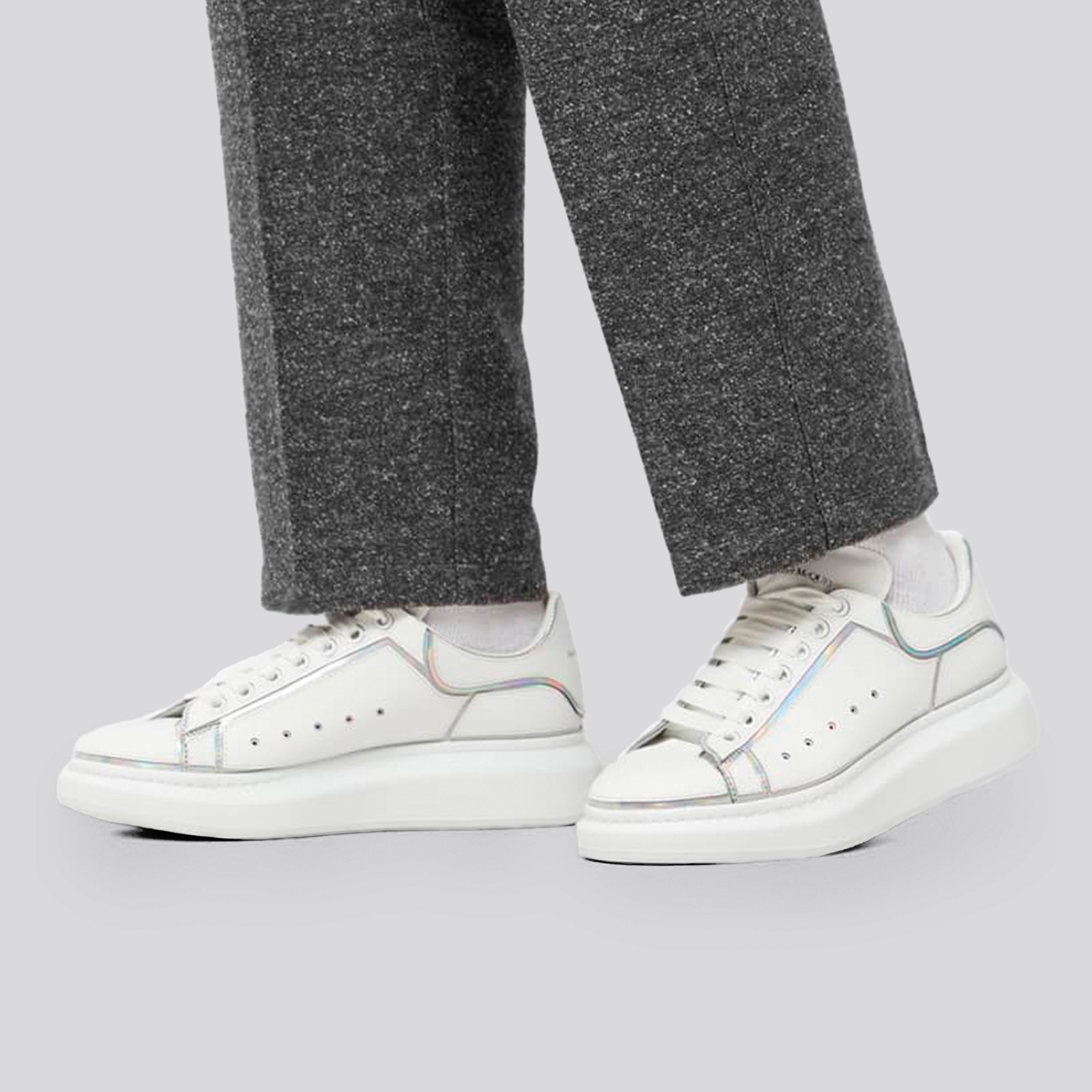 Sneakers Blancos Alexander Mcqueen Tornasol Lines