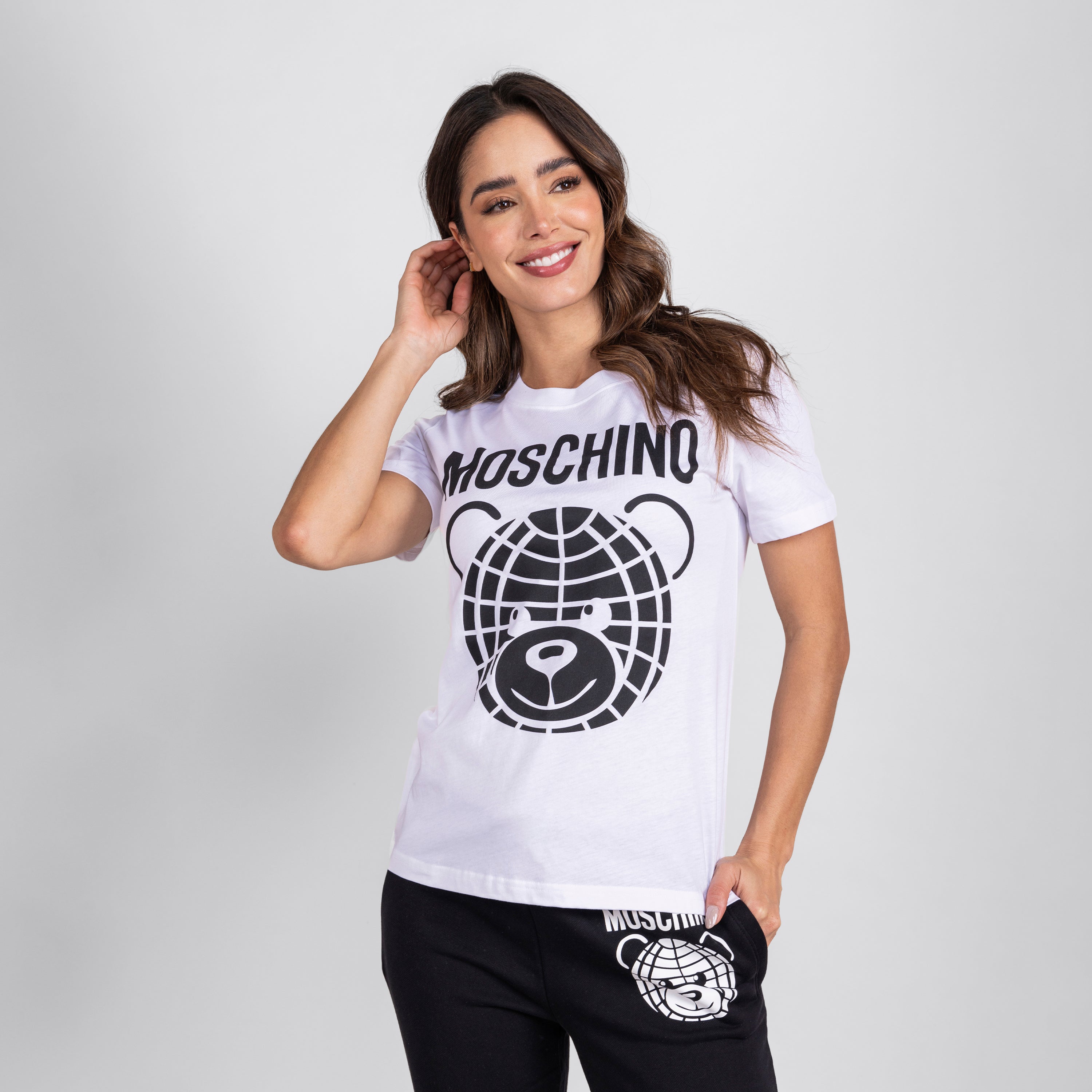 Camiseta Blanca Moschino Couture Teddy World