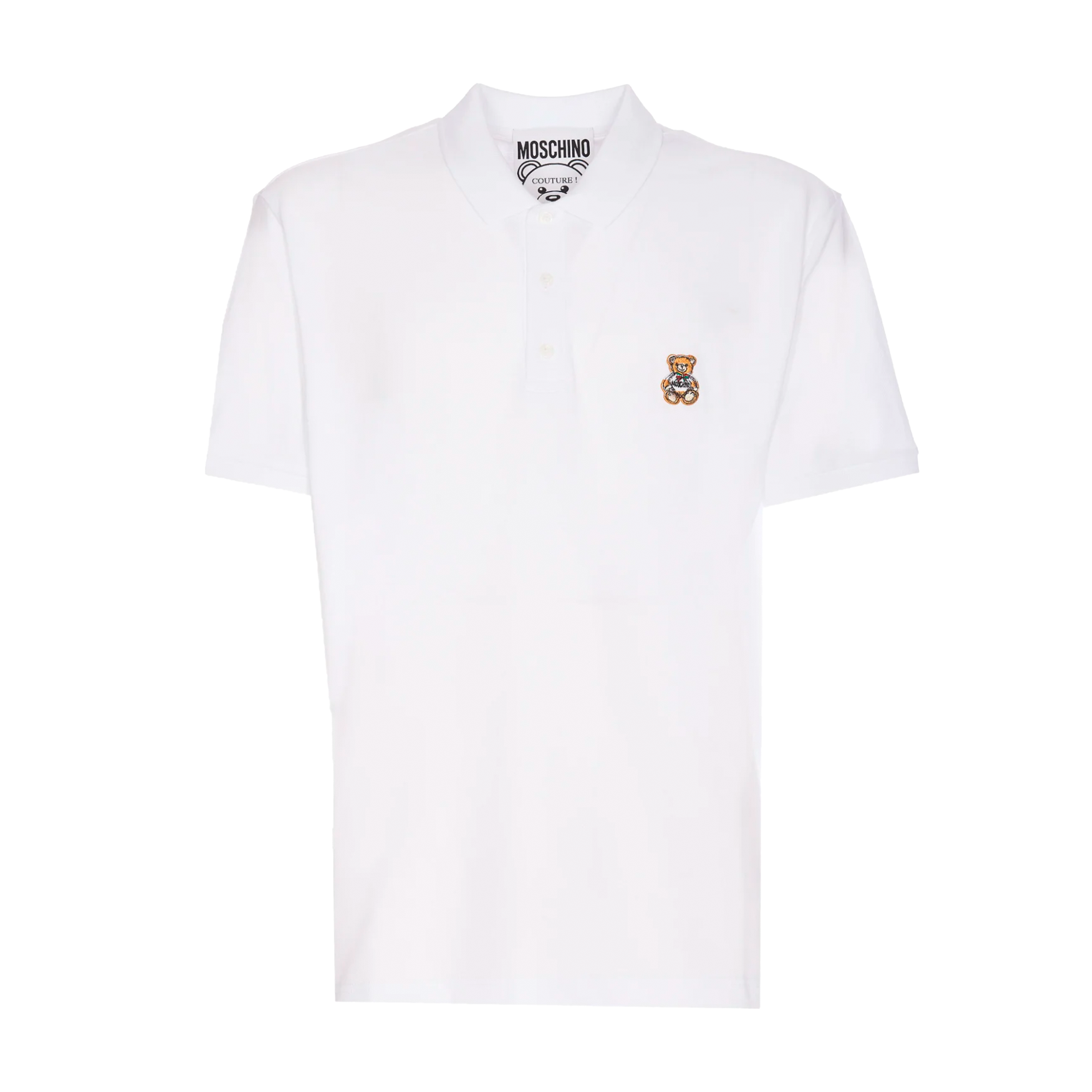 Camiseta Tipo Polo Blanca Moschino Teddy