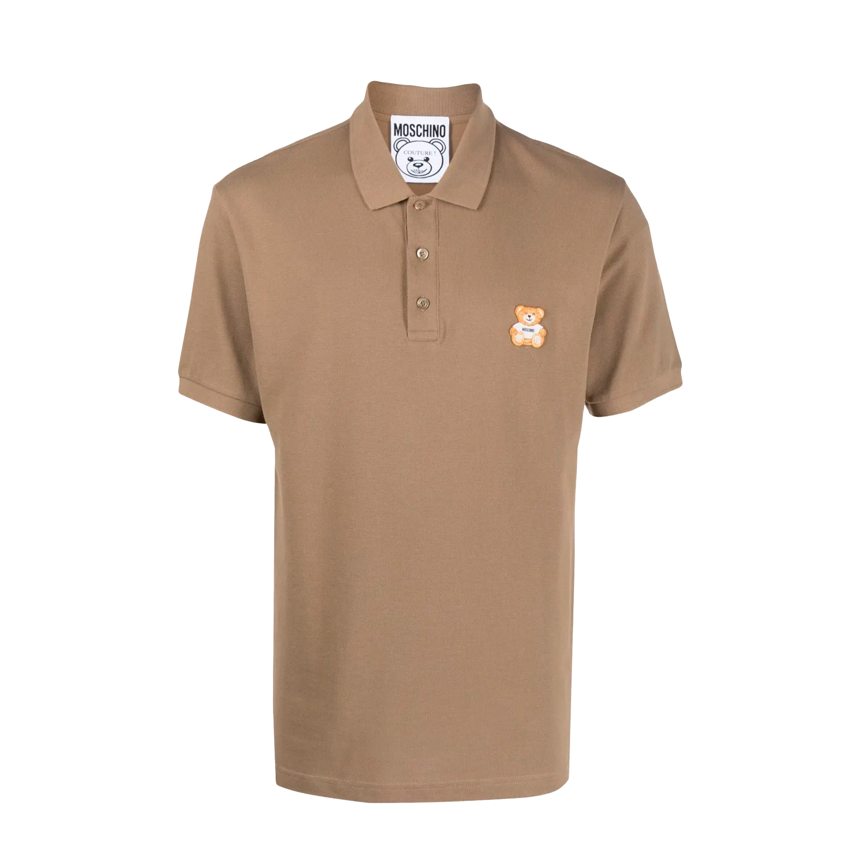 Camiseta Tipo Polo Beige Moschino Teddy