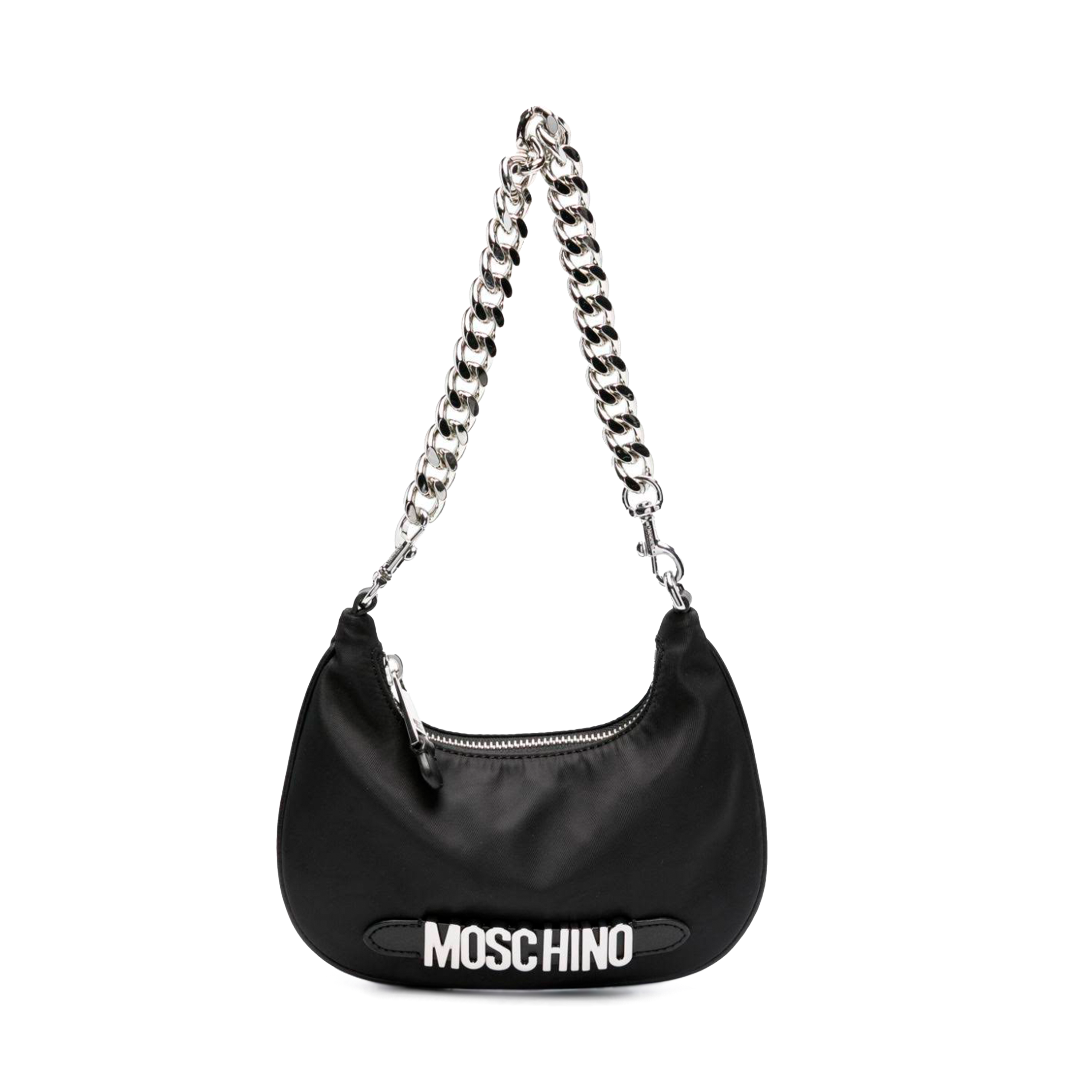 Cartera Negra Moschino Logo