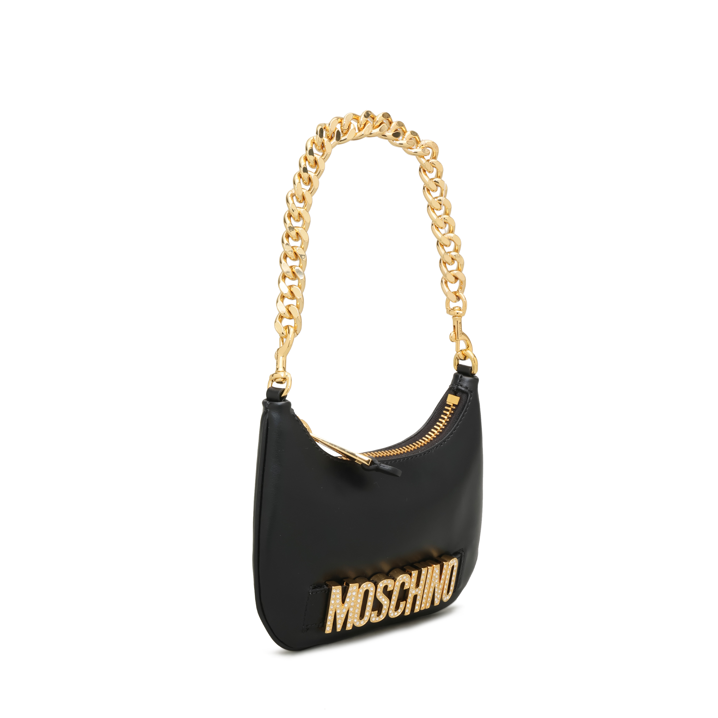 Cartera Negra Moschino Gold Logo