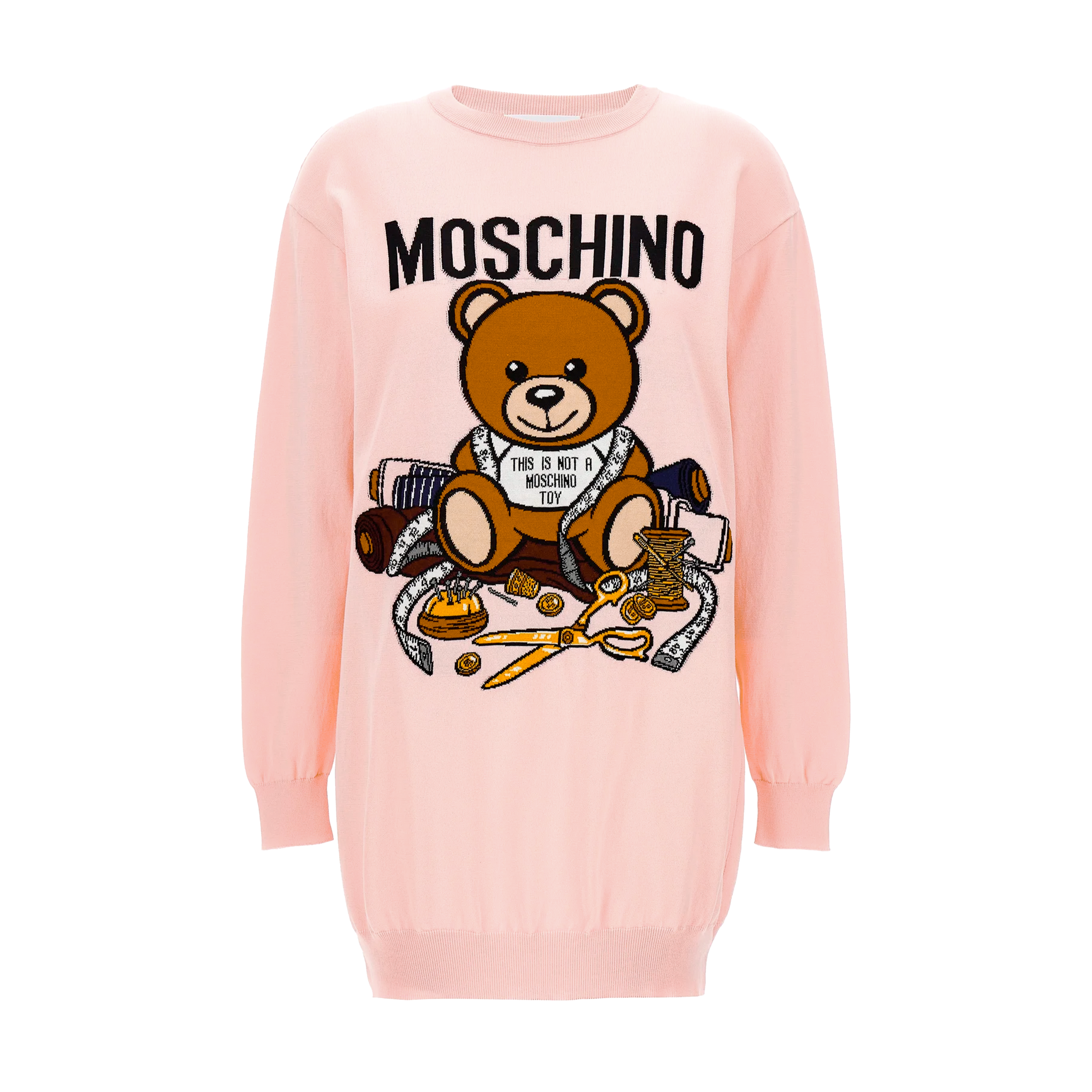 Vestido Rosado Moschino Teddy Long Sleeves