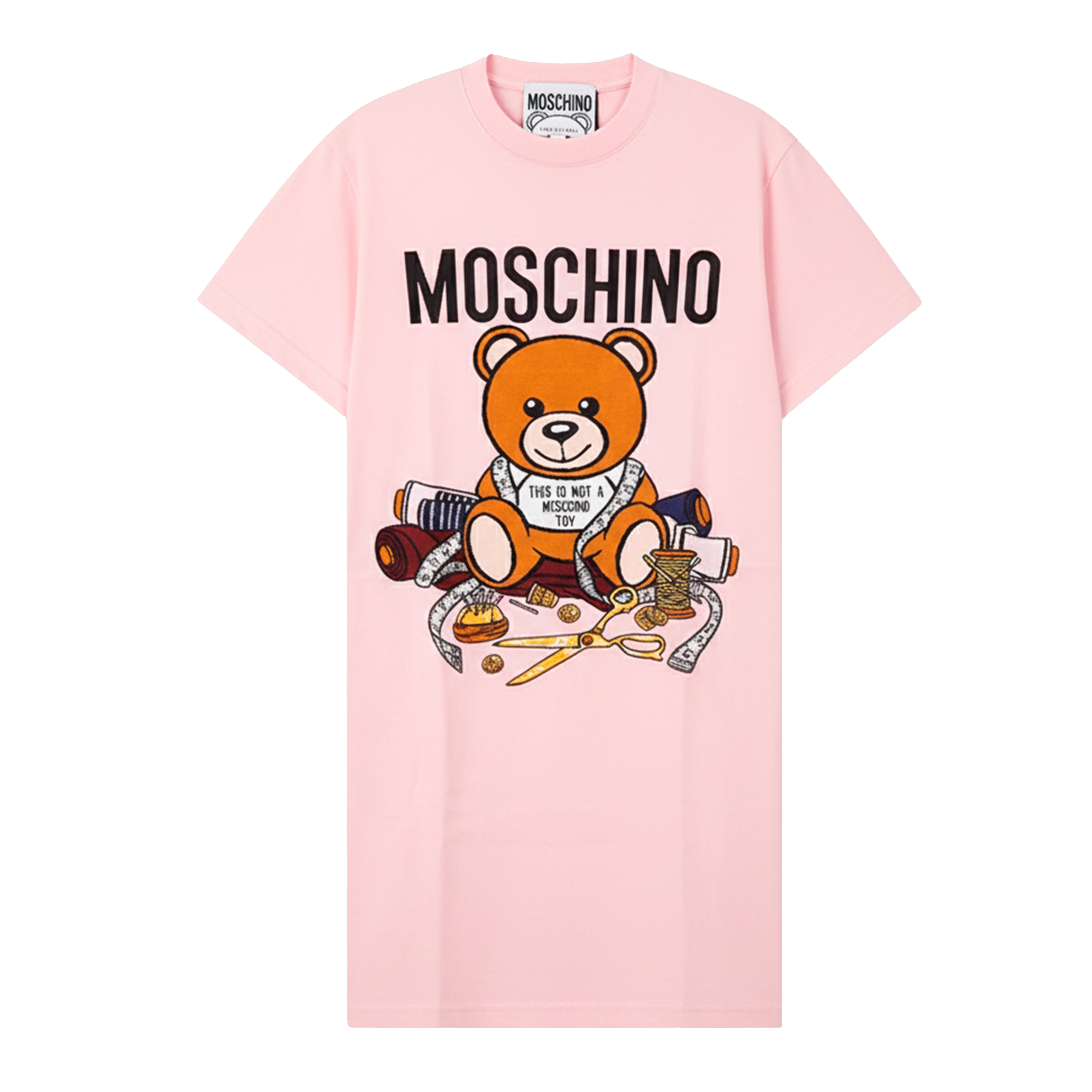Vestido Rosado Moschino Teddy Long Sleeves