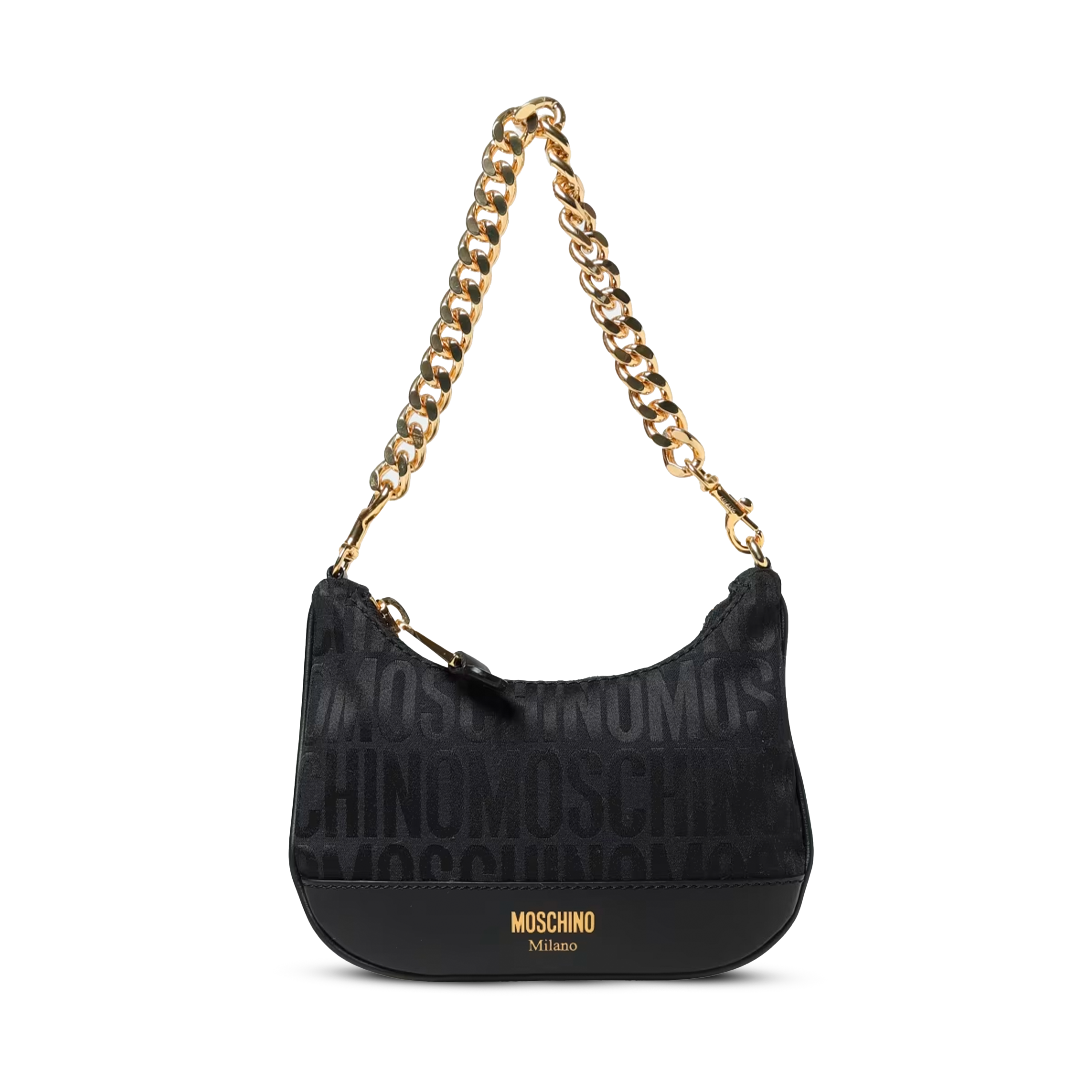 Cartera Negra Moschino Gold Logo