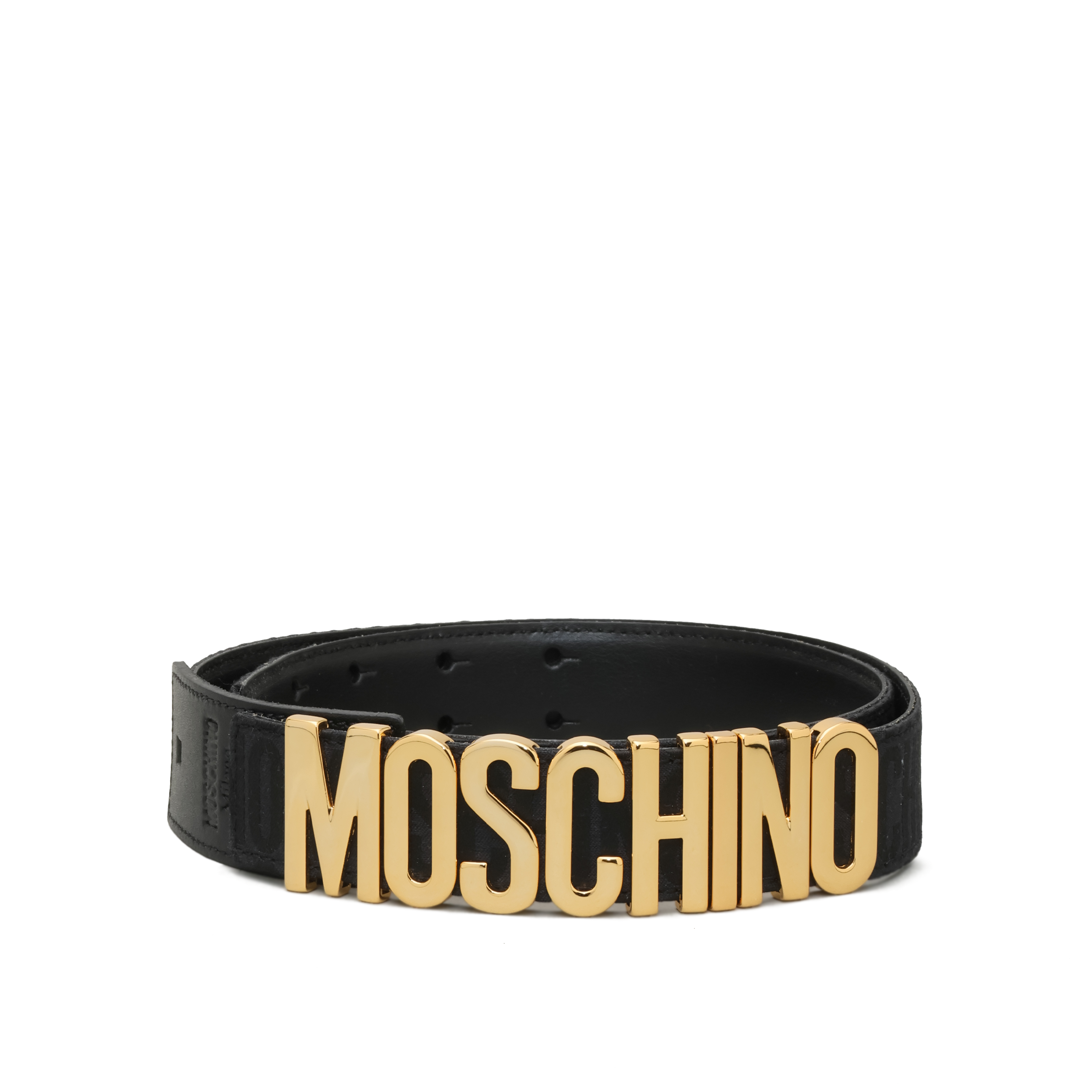 Cinturón Negro Moschino Logo