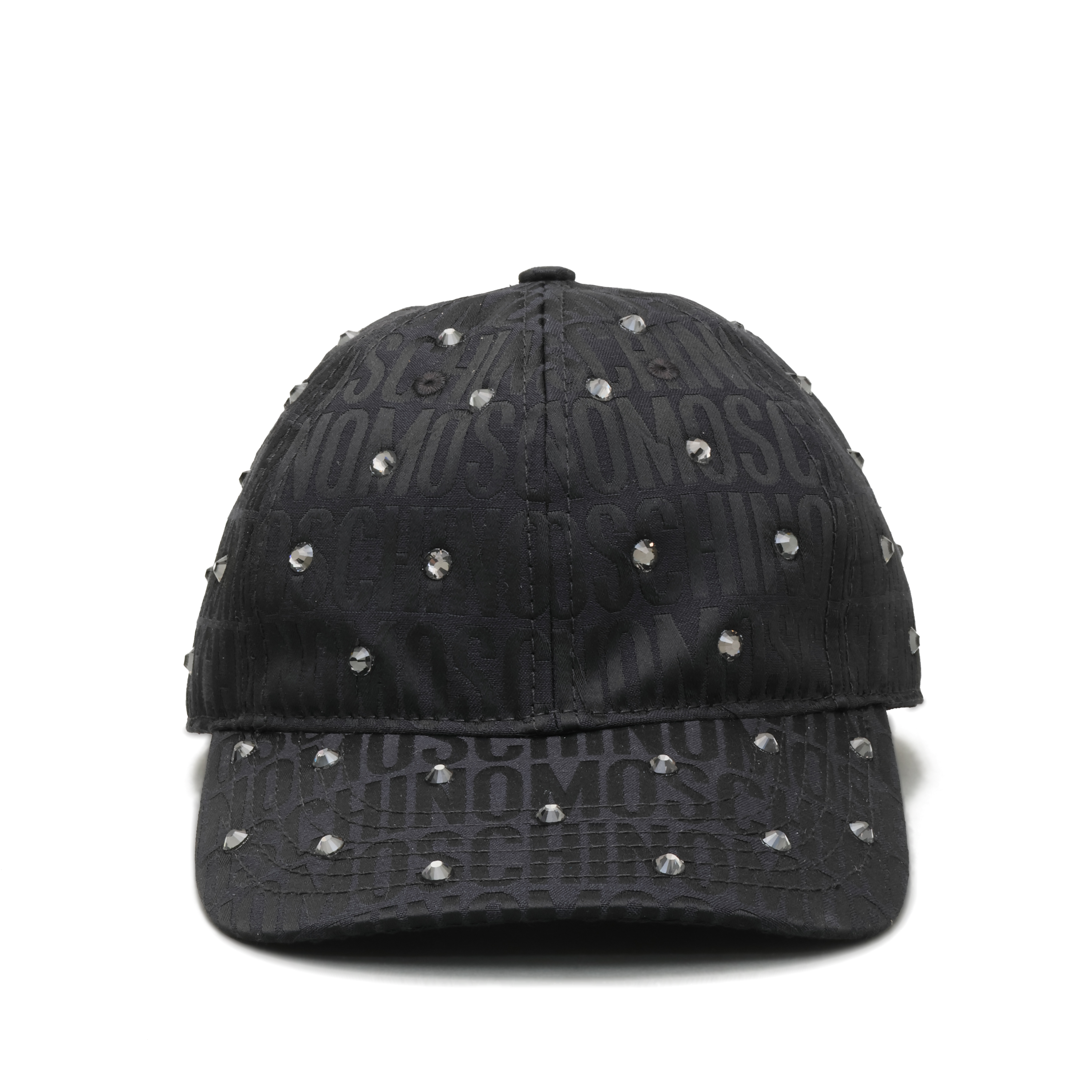 Gorra Negra Moschino Multi Logo Studs