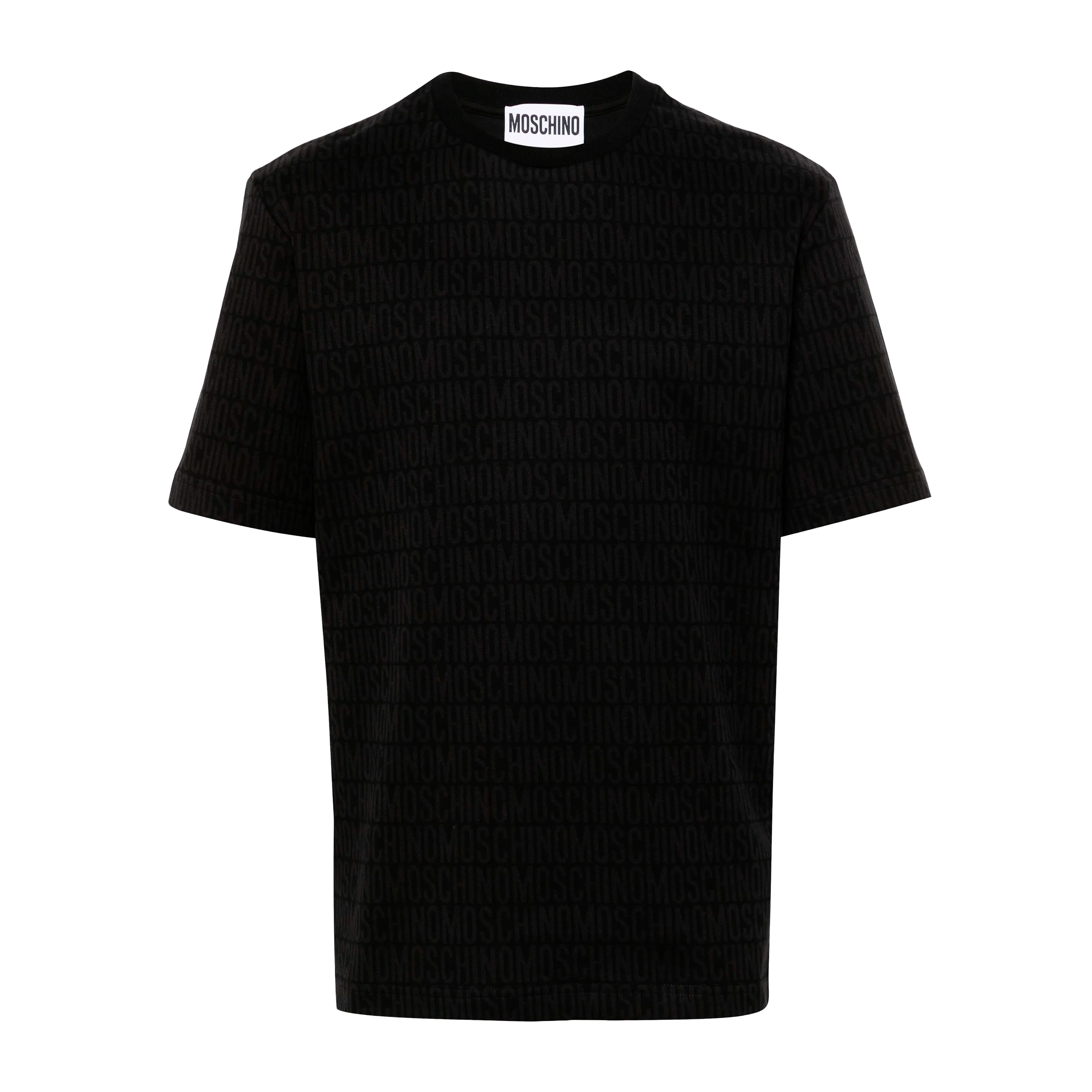 Camiseta Negra Moschino Multilogo