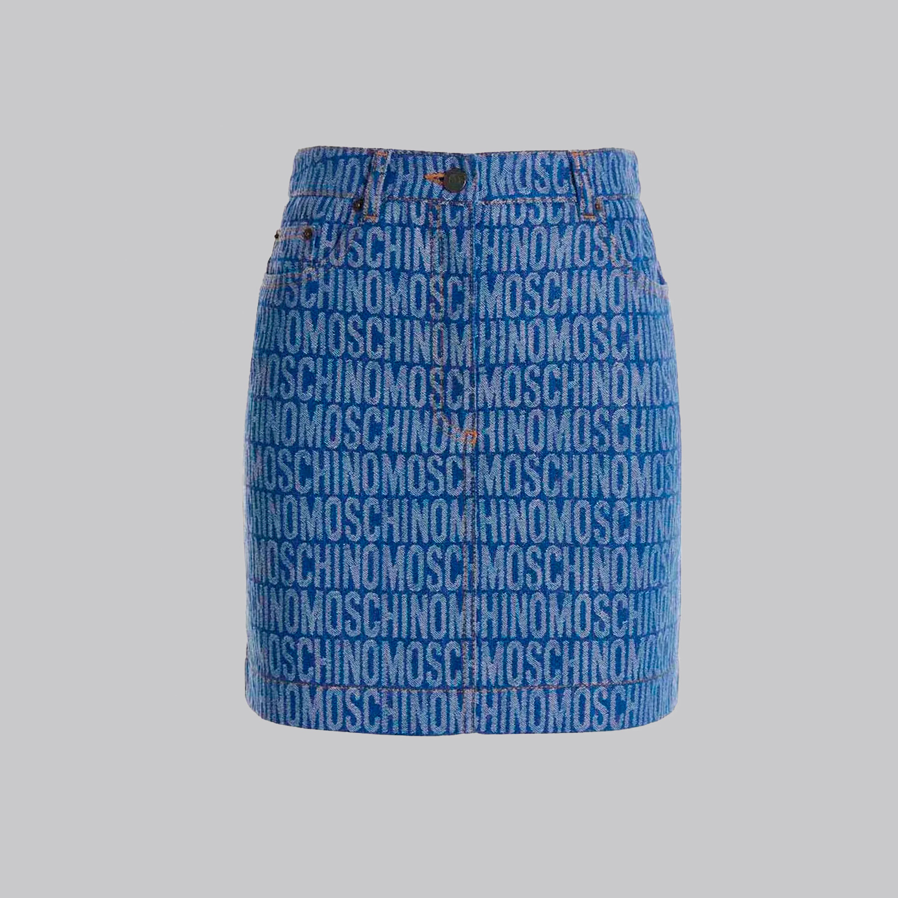 Falda Azul Moschino Couture Monogram
