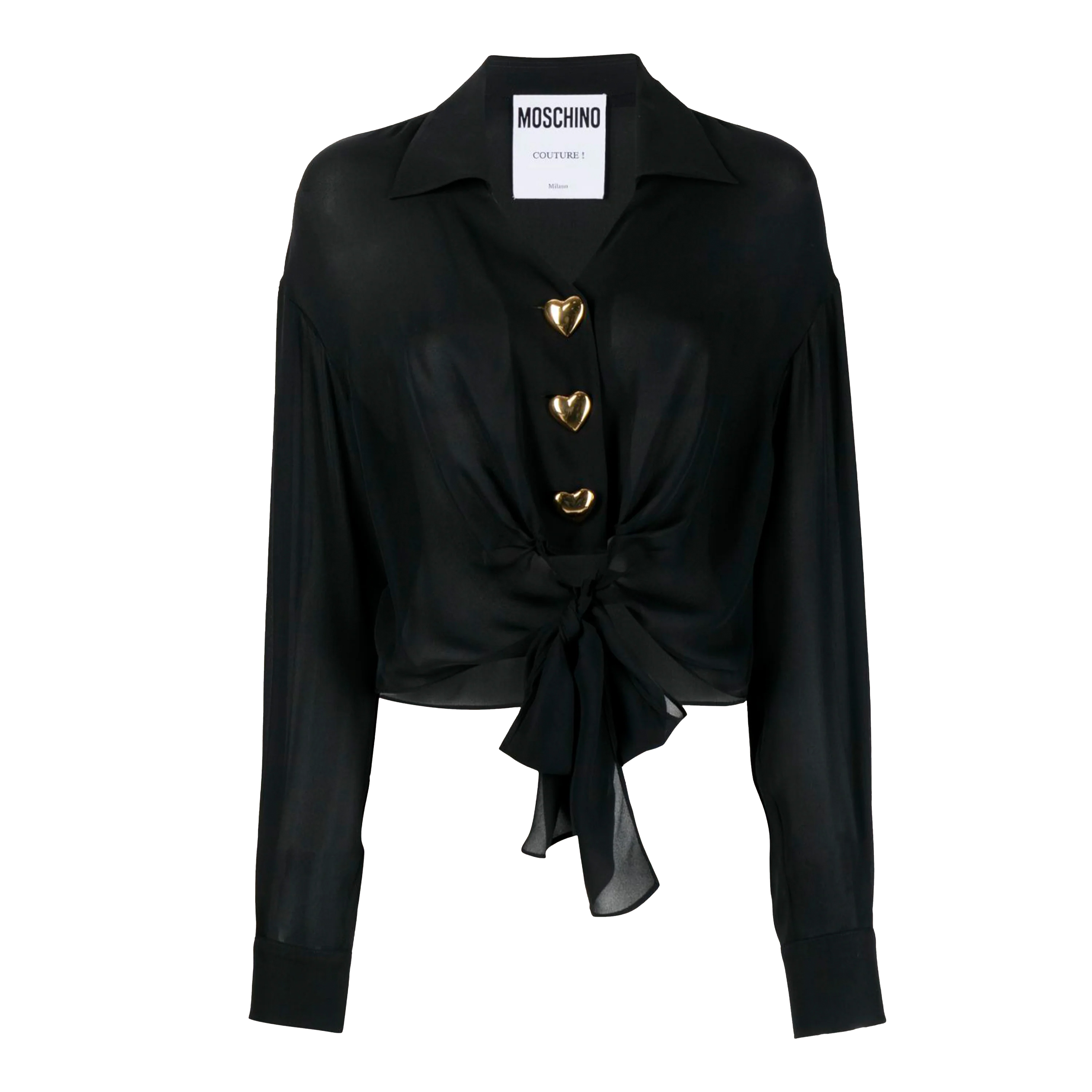 Camisa Negro Moschino Couture Hearts