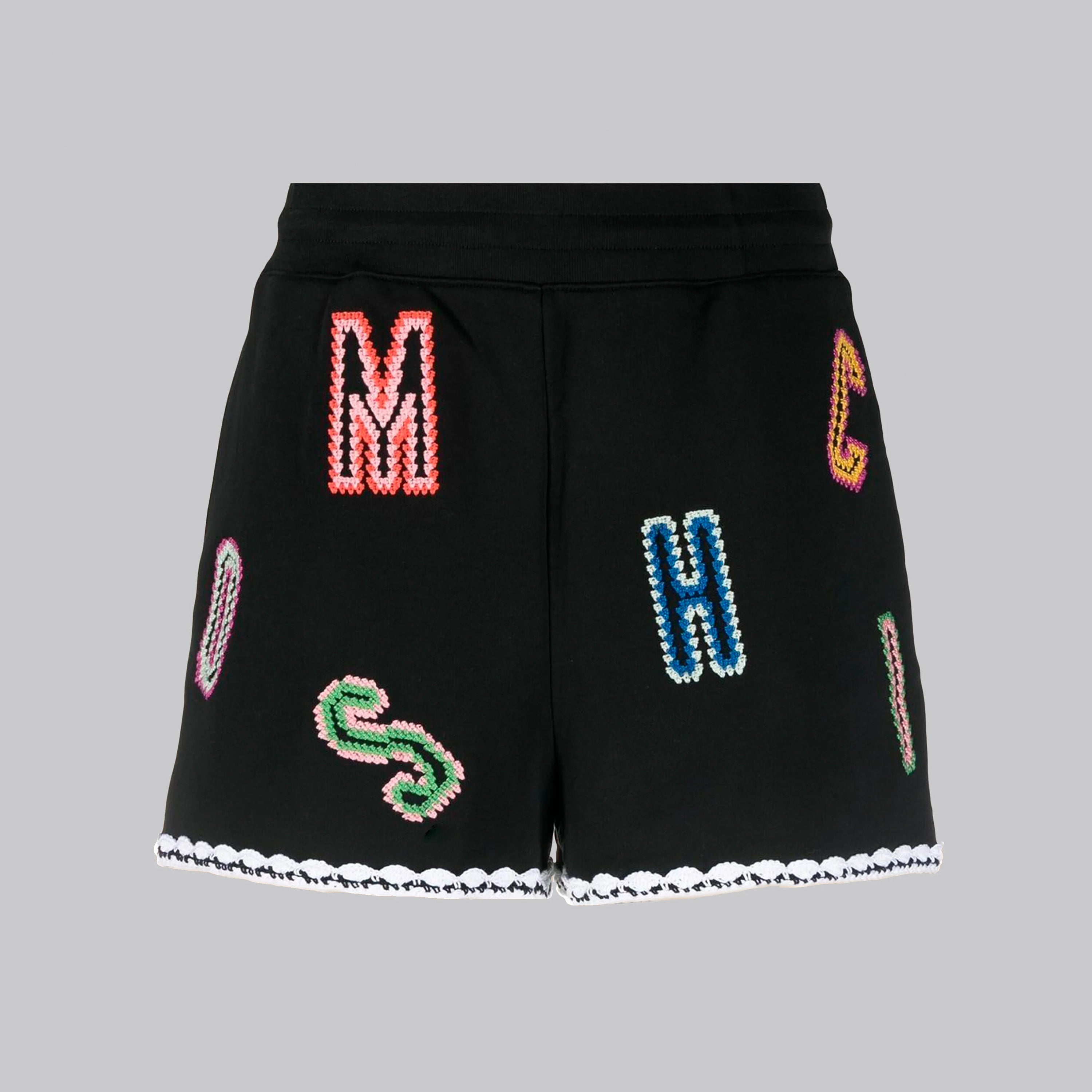 Short Negro Moschino Couture Multicolor Letters