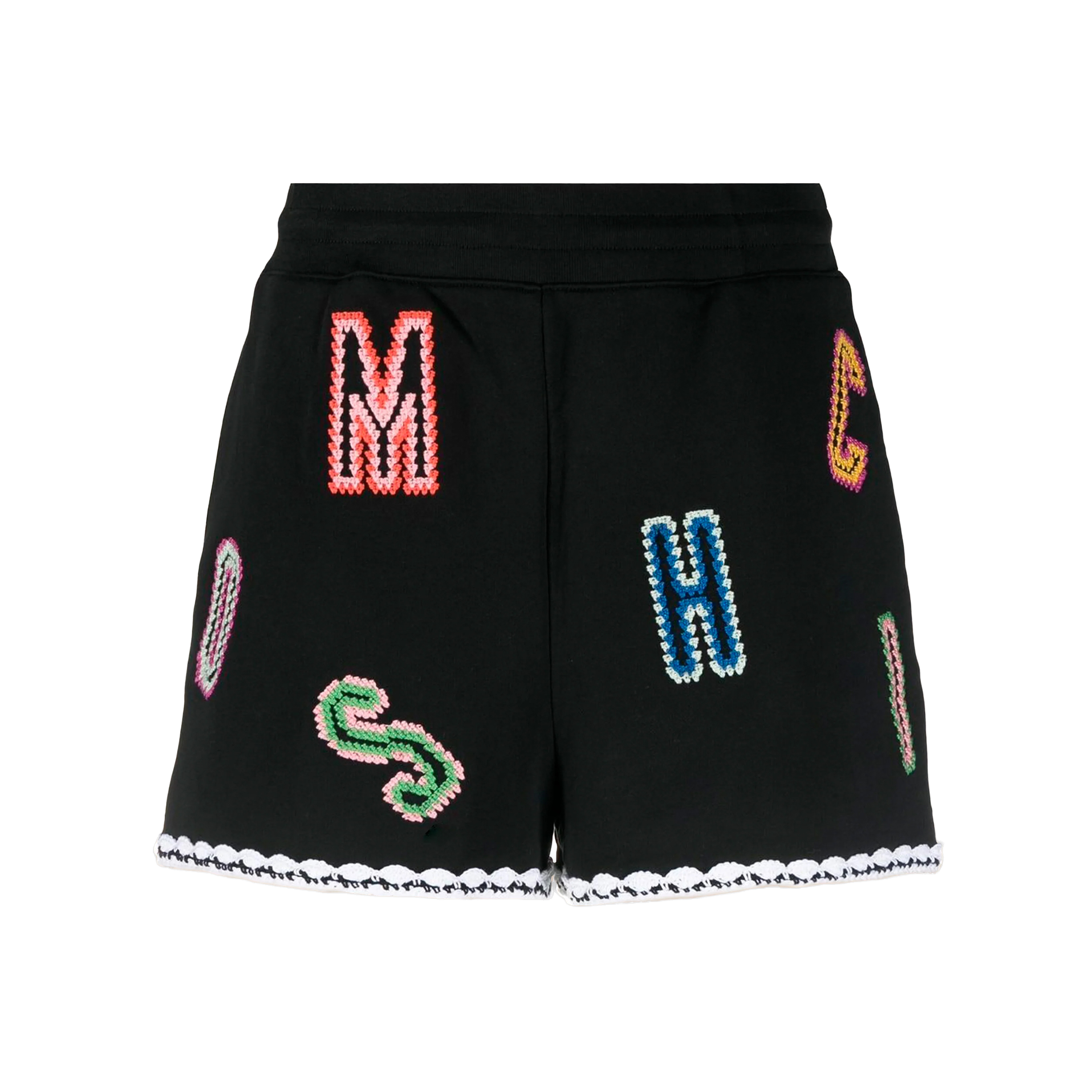 Short Negro Moschino Couture Multicolor Letters