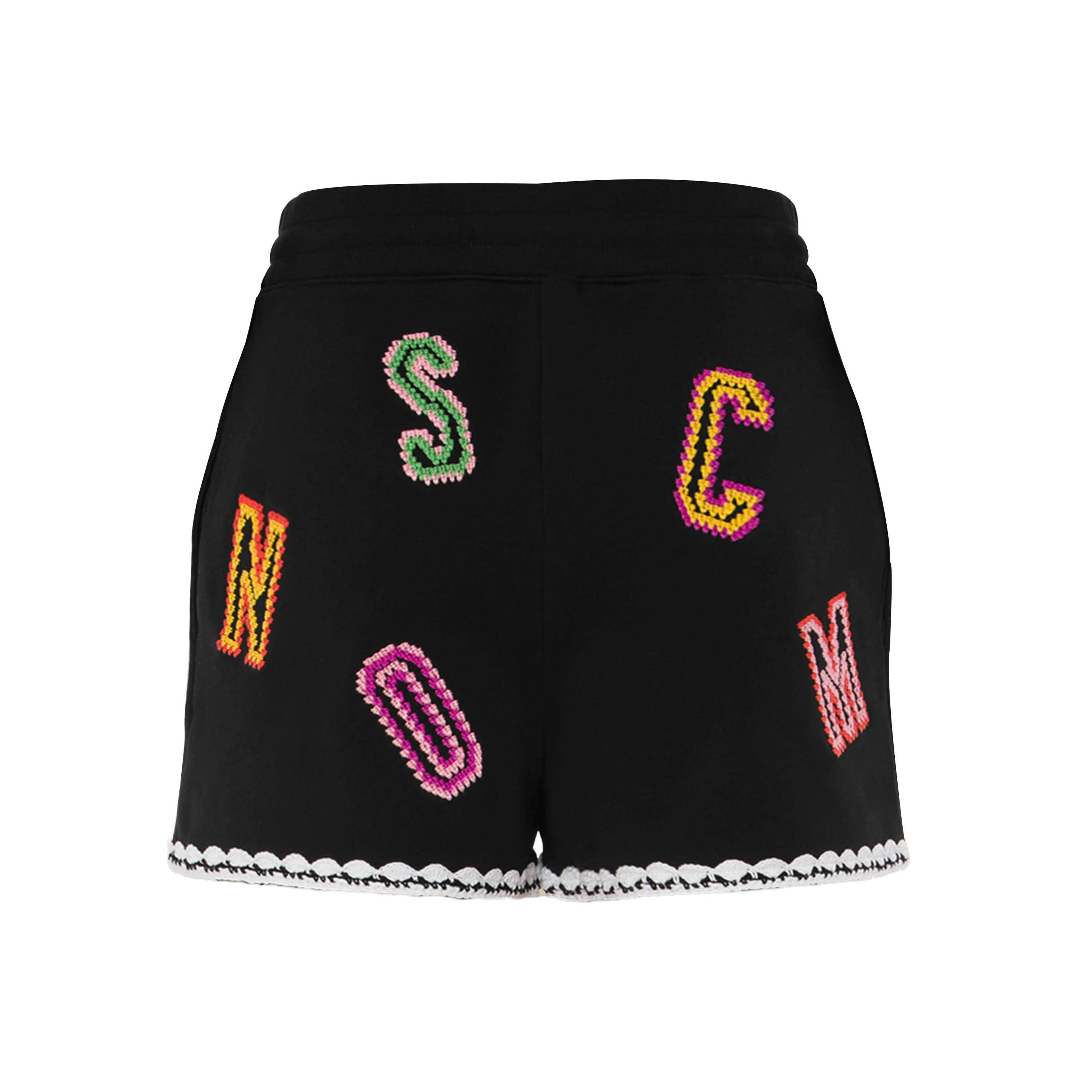 Short Negro Moschino Couture Multicolor Letters