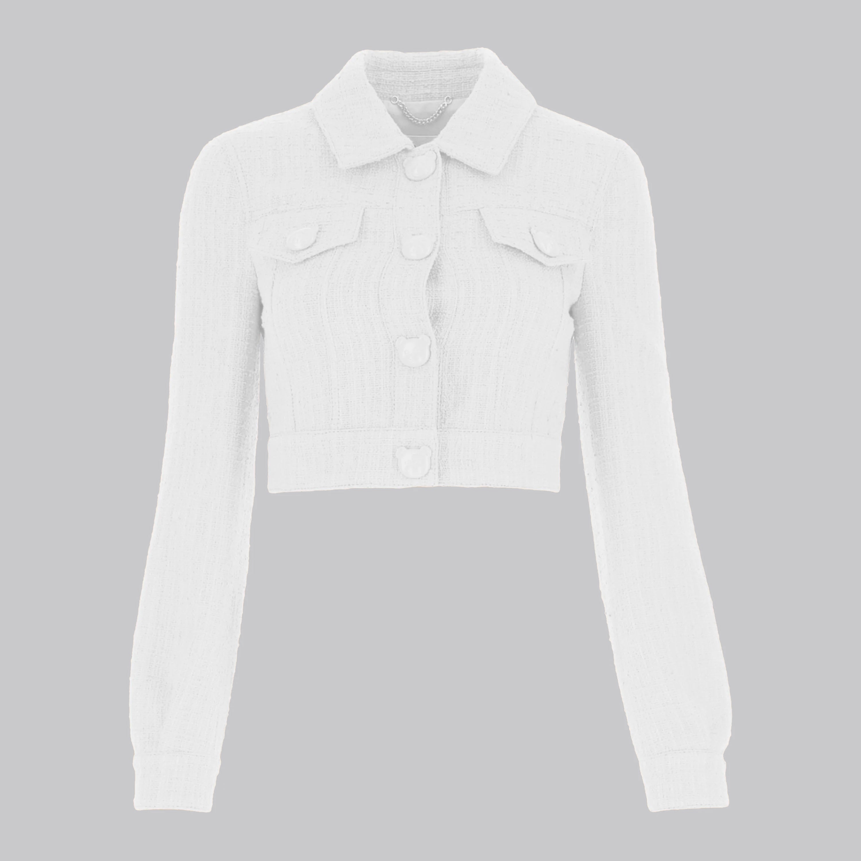 Chaqueta Blanca Moschino Couture Teddy Bottoms