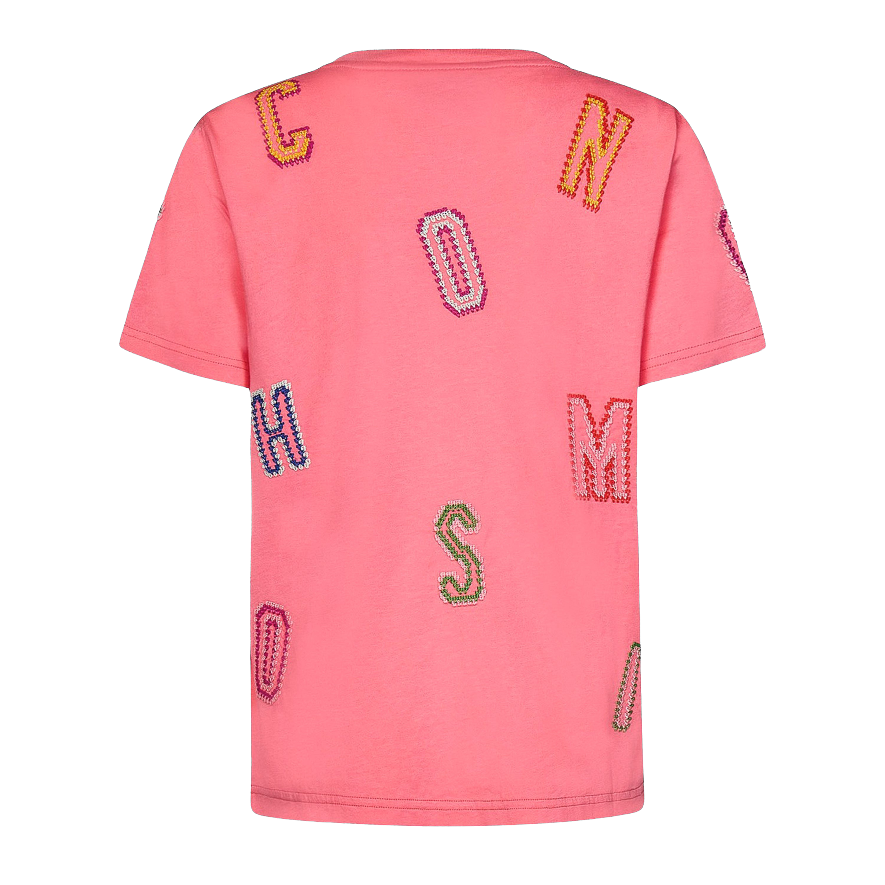 Camiseta Rosada Moschino Couture Multicolor Letters