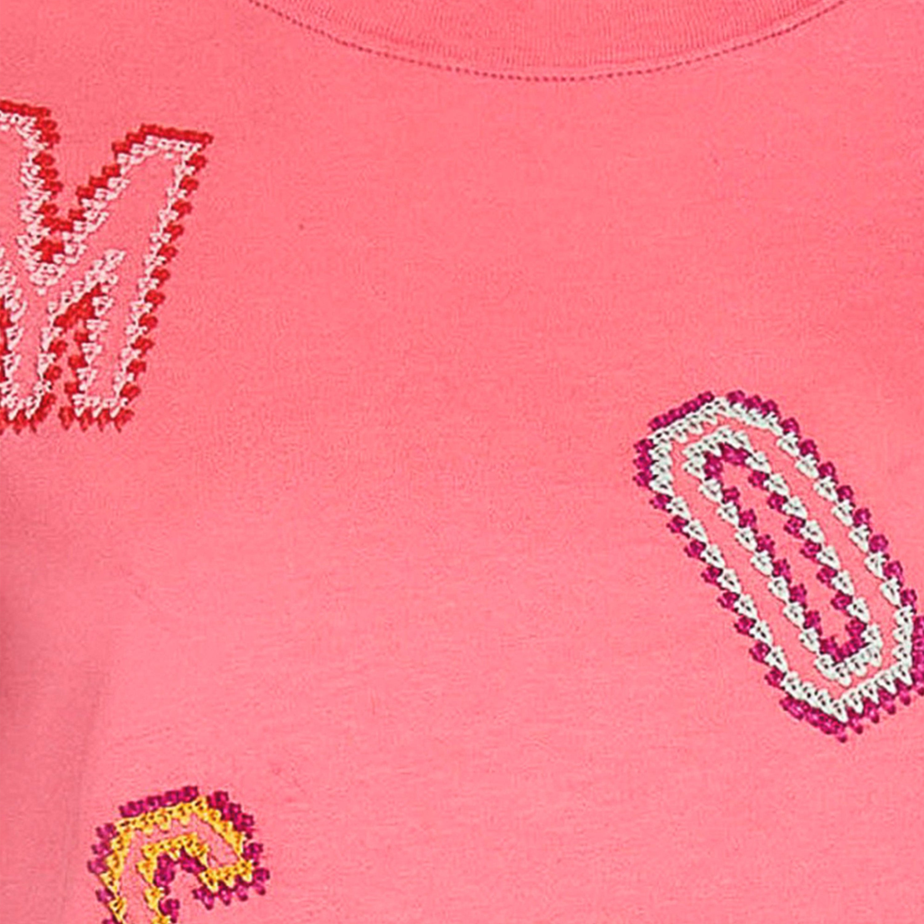 Camiseta Rosada Moschino Couture Multicolor Letters