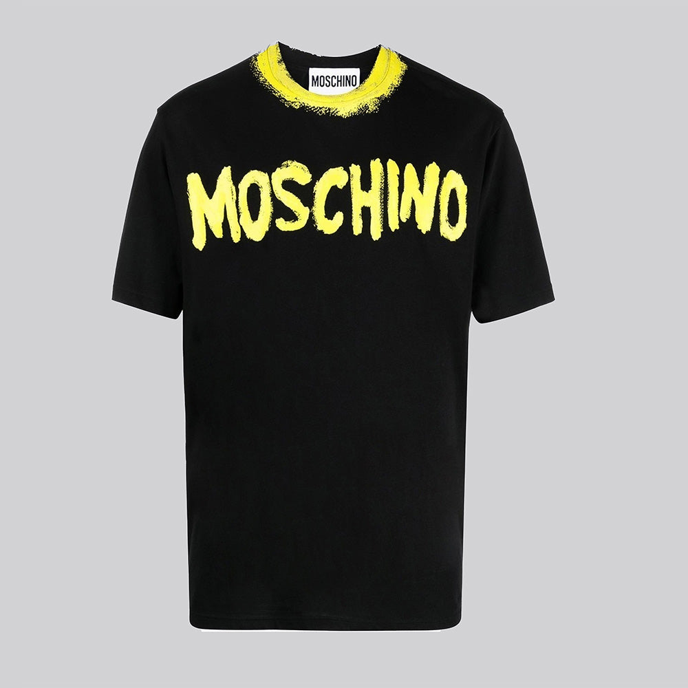 Camiseta Negra Moschino Couture Logo Neck
