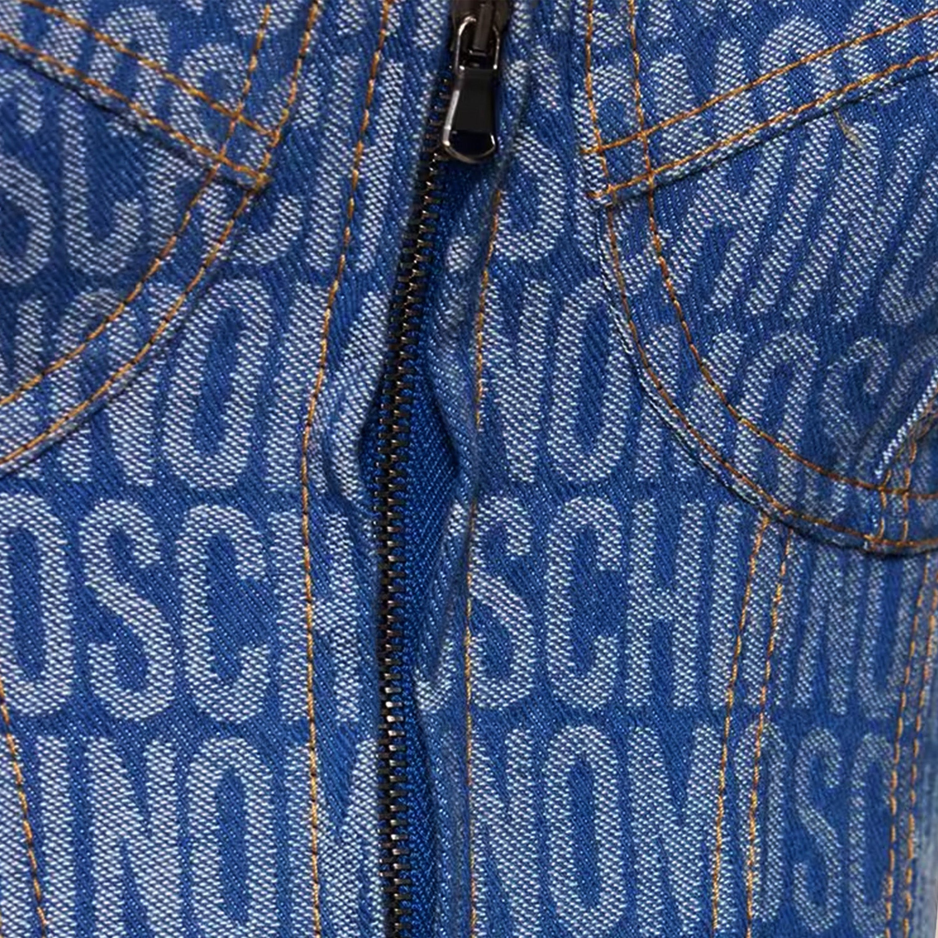 Top Azul Moschino Couture Monogram