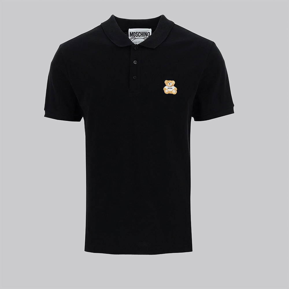 Camiseta Tipo Polo Negra Moschino Couture Bear
