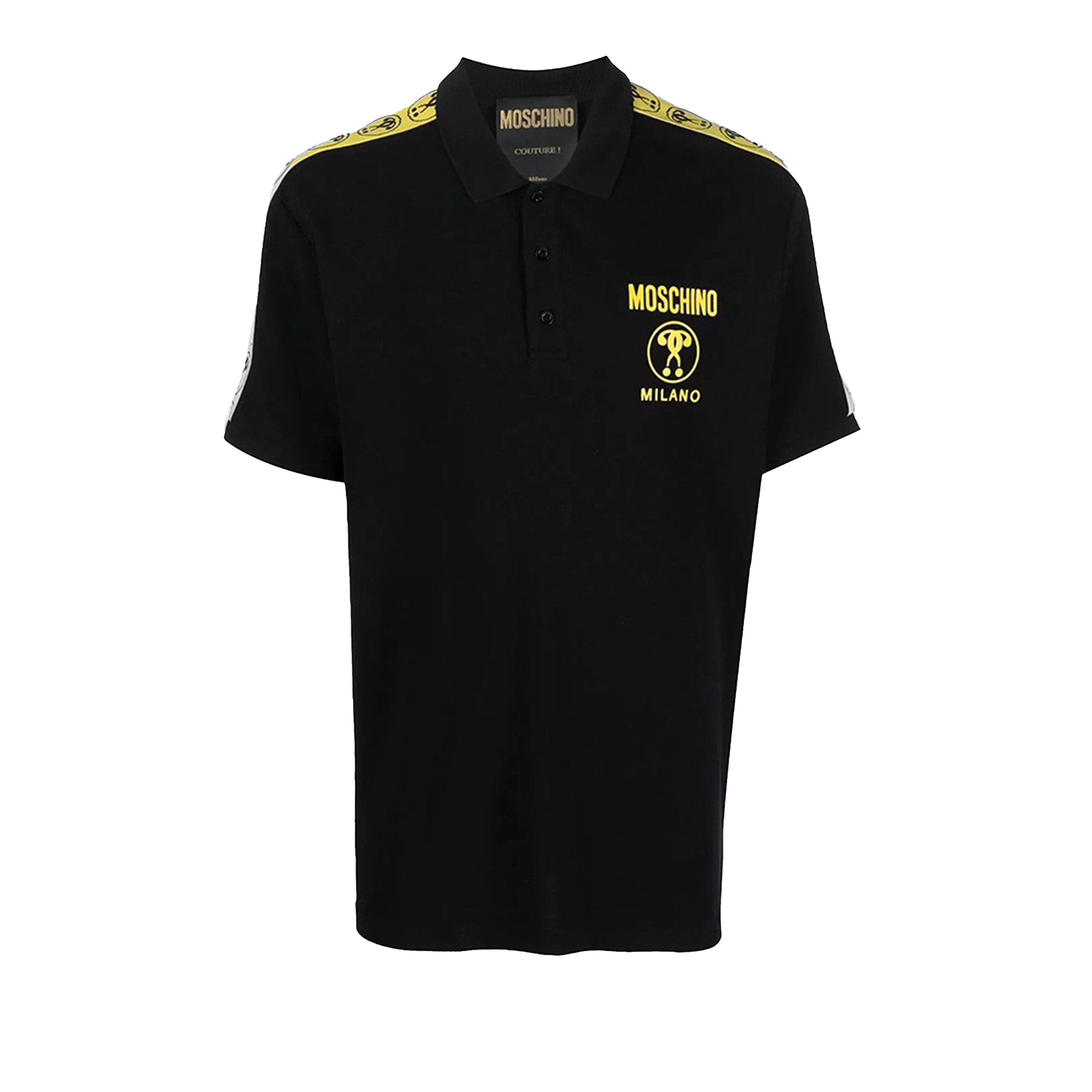 Camiseta Tipo Polo Negra Moschino Couture Side Logo
