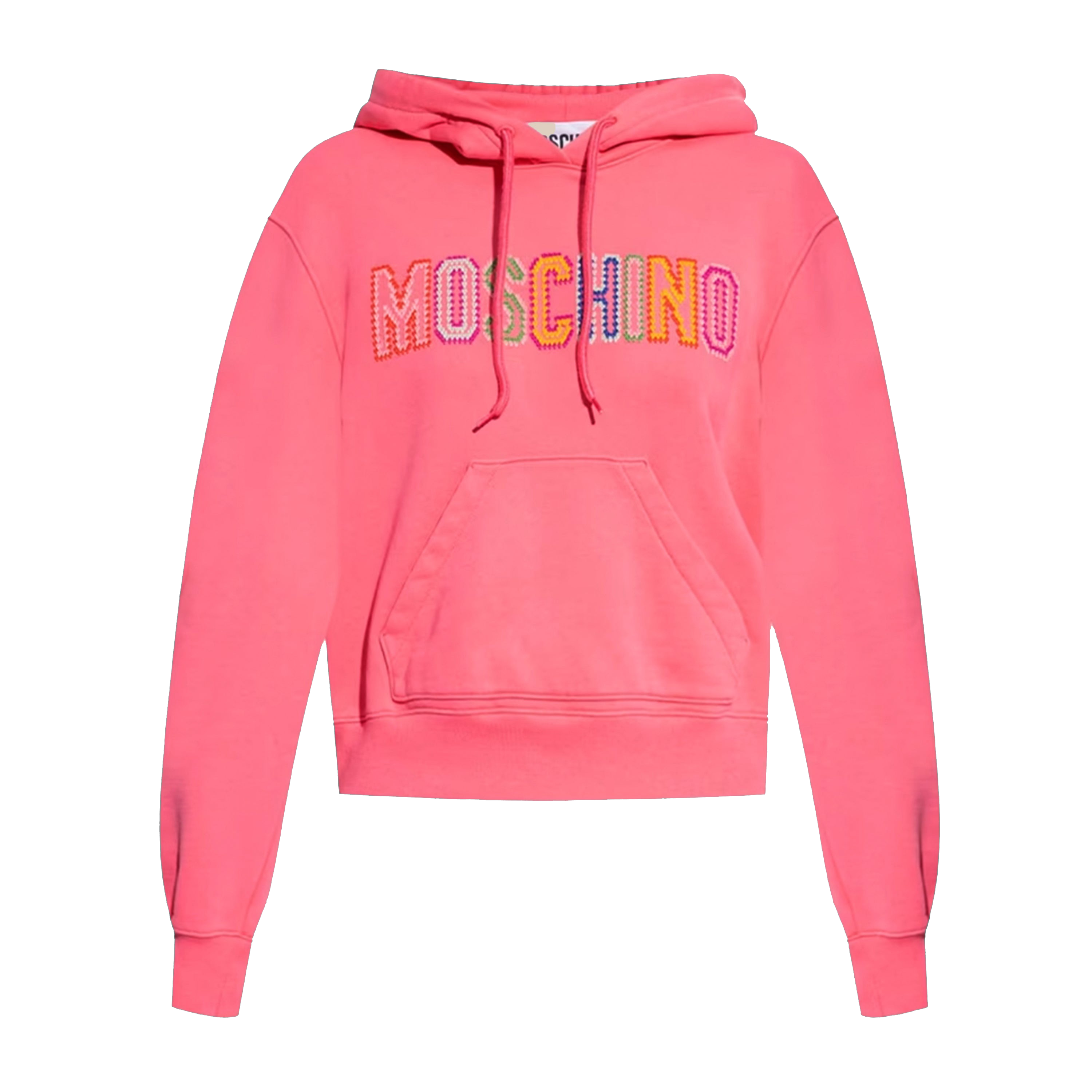 Buzo Tipo Hoodie Rosado Moschino Couture Multicolor Logo