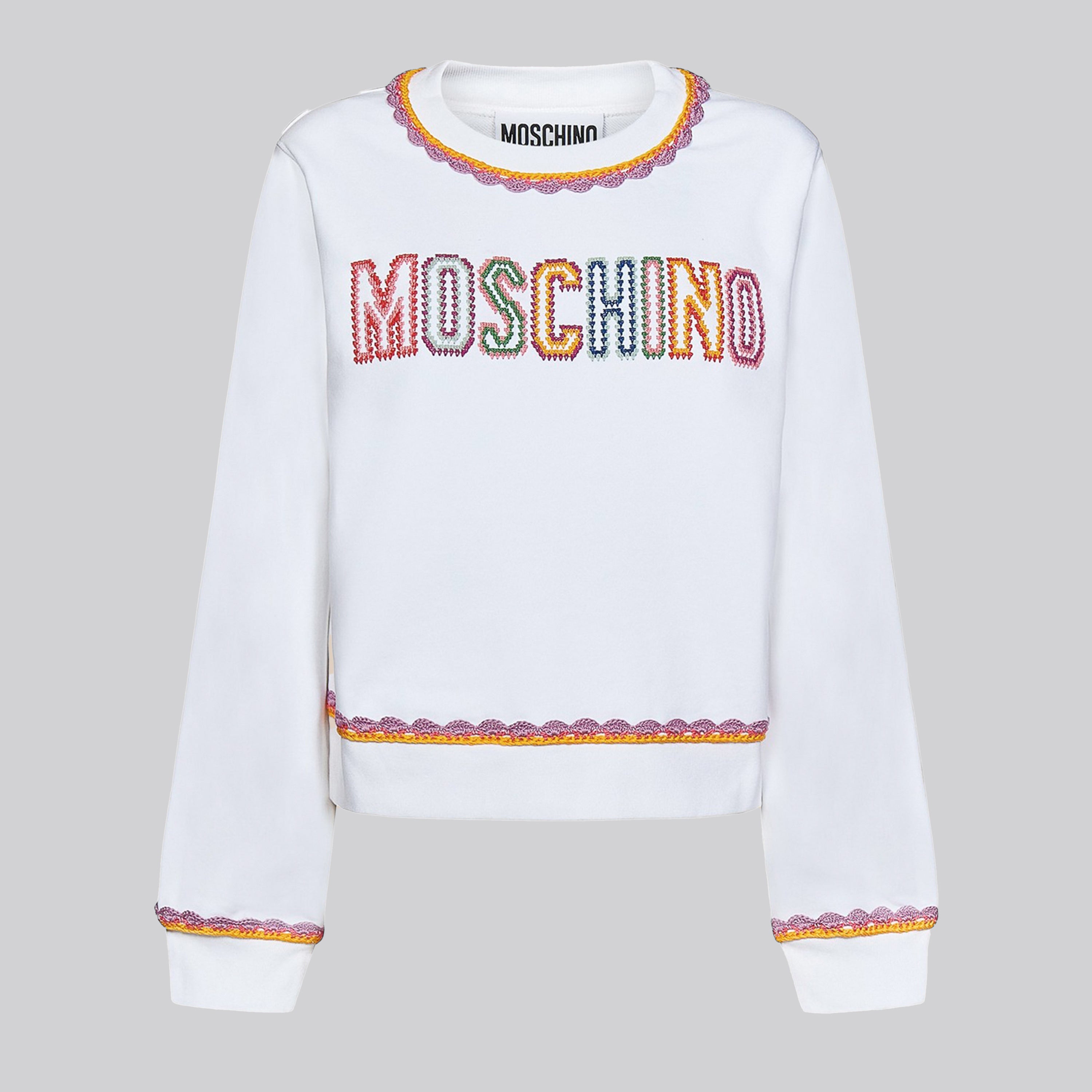 Suéter Blanco Moschino Couture Multicolor Logo