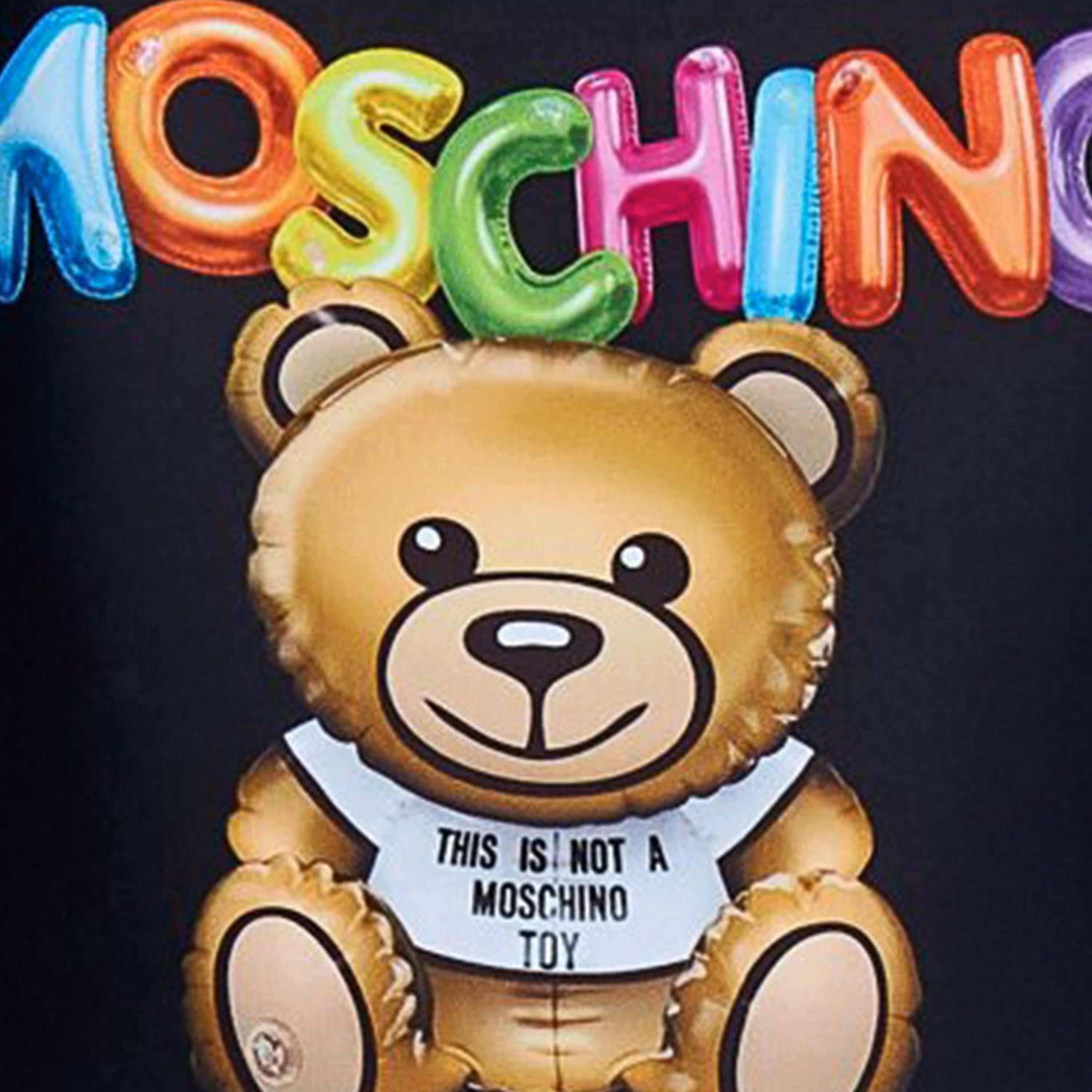 Body Negro Moschino Couture Teddy Multicolor Logo