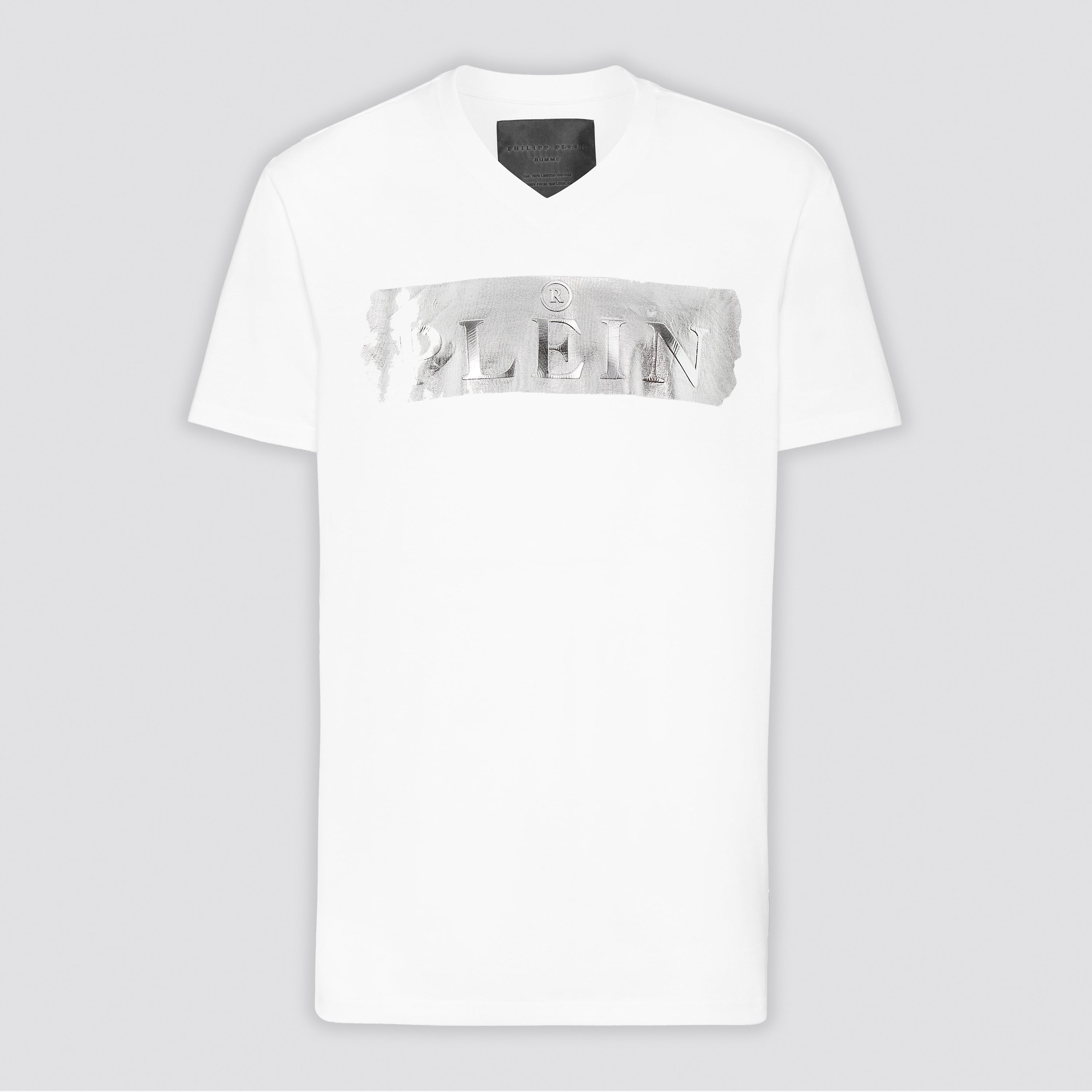 Camiseta Blanca Philipp Plein Silver Logo