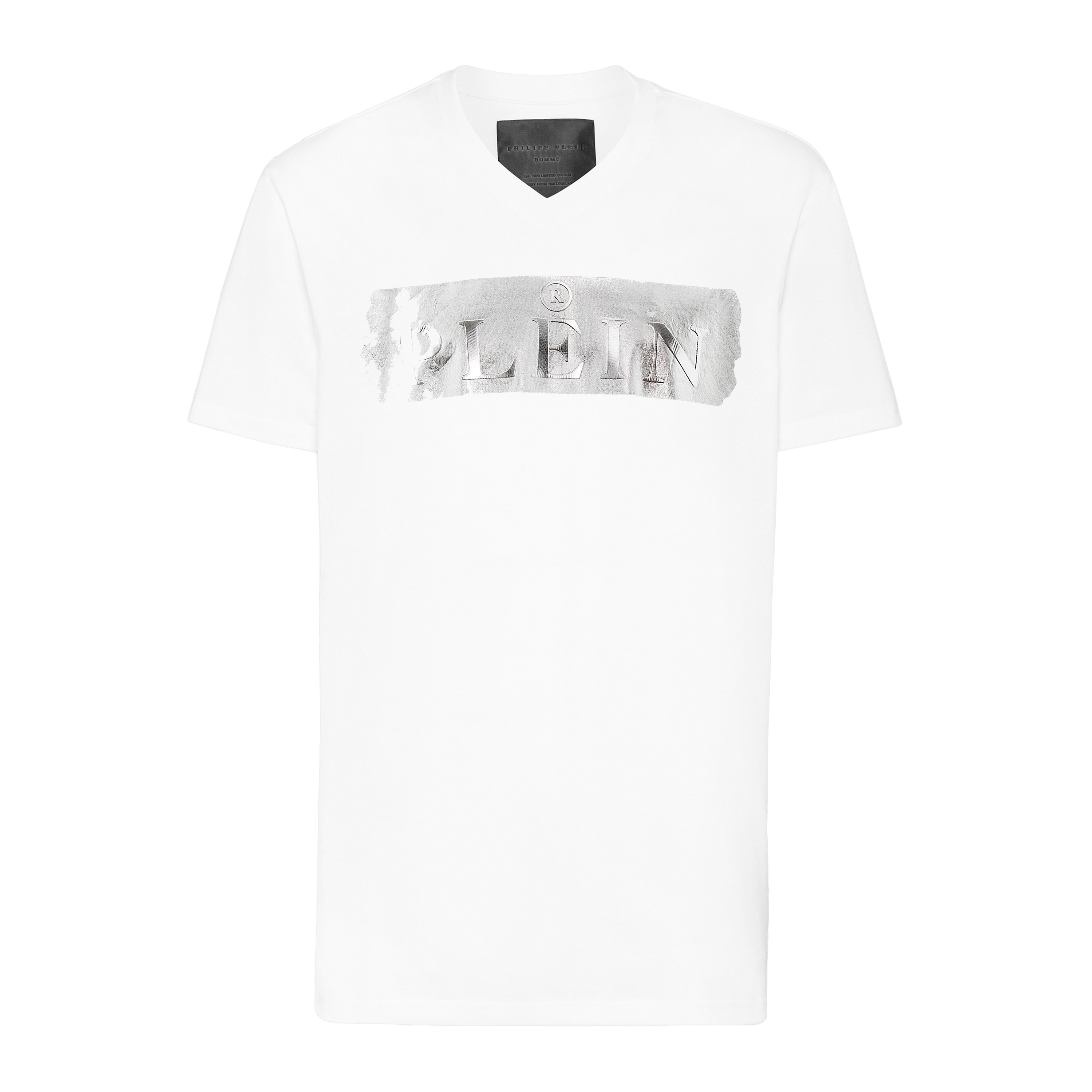 Camiseta Blanca Philipp Plein Silver Logo