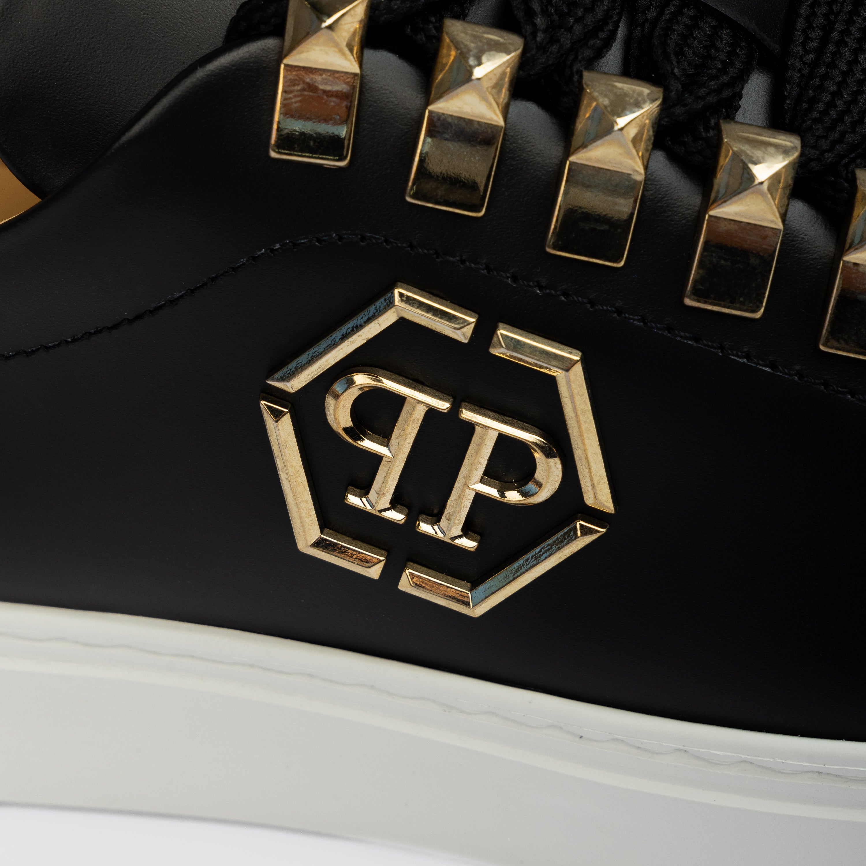 Sneakers Negros Philipp Plein Hexagon Plaque