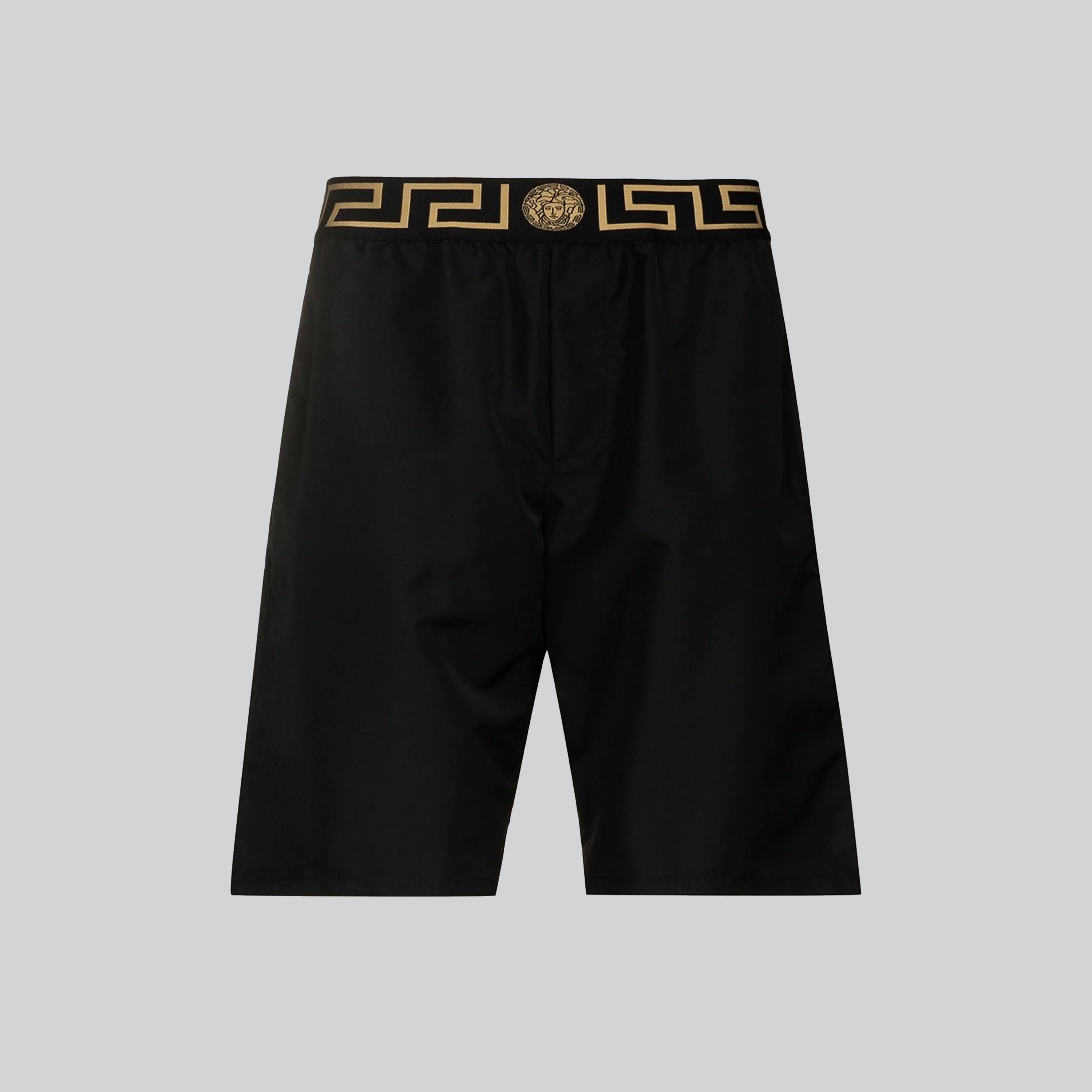 Pantaloneta Negro Versace Greca Band