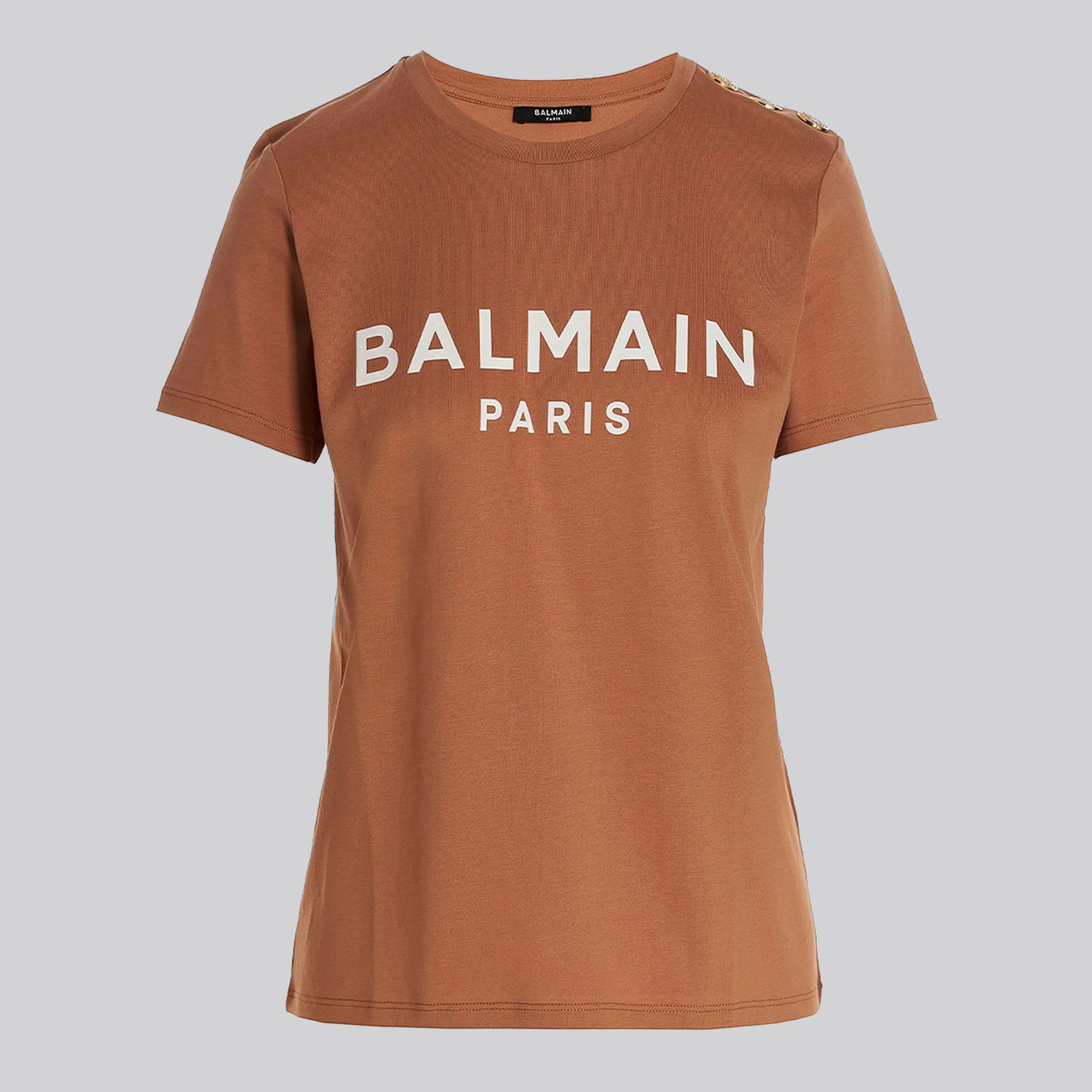 Camiseta Camel Balmain 3 Btn Printed