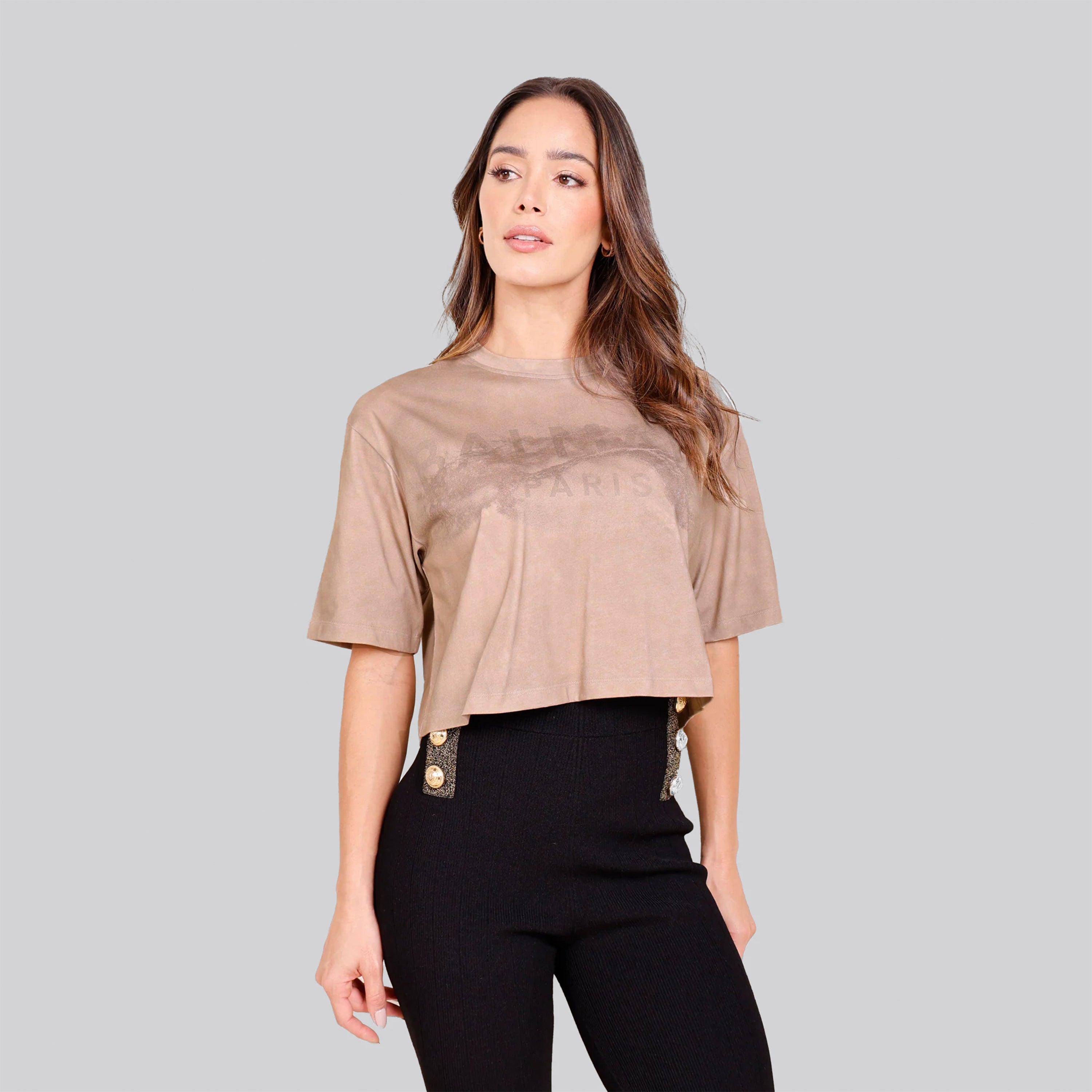 Camiseta Beige Balmain Desert