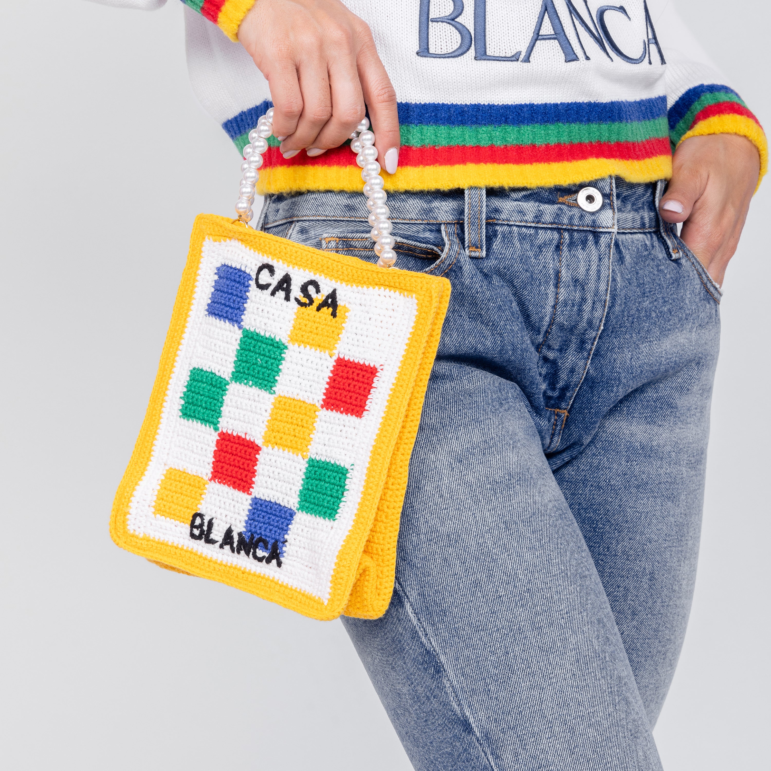 Cartera Multicolor Casablanca Mini Crochet