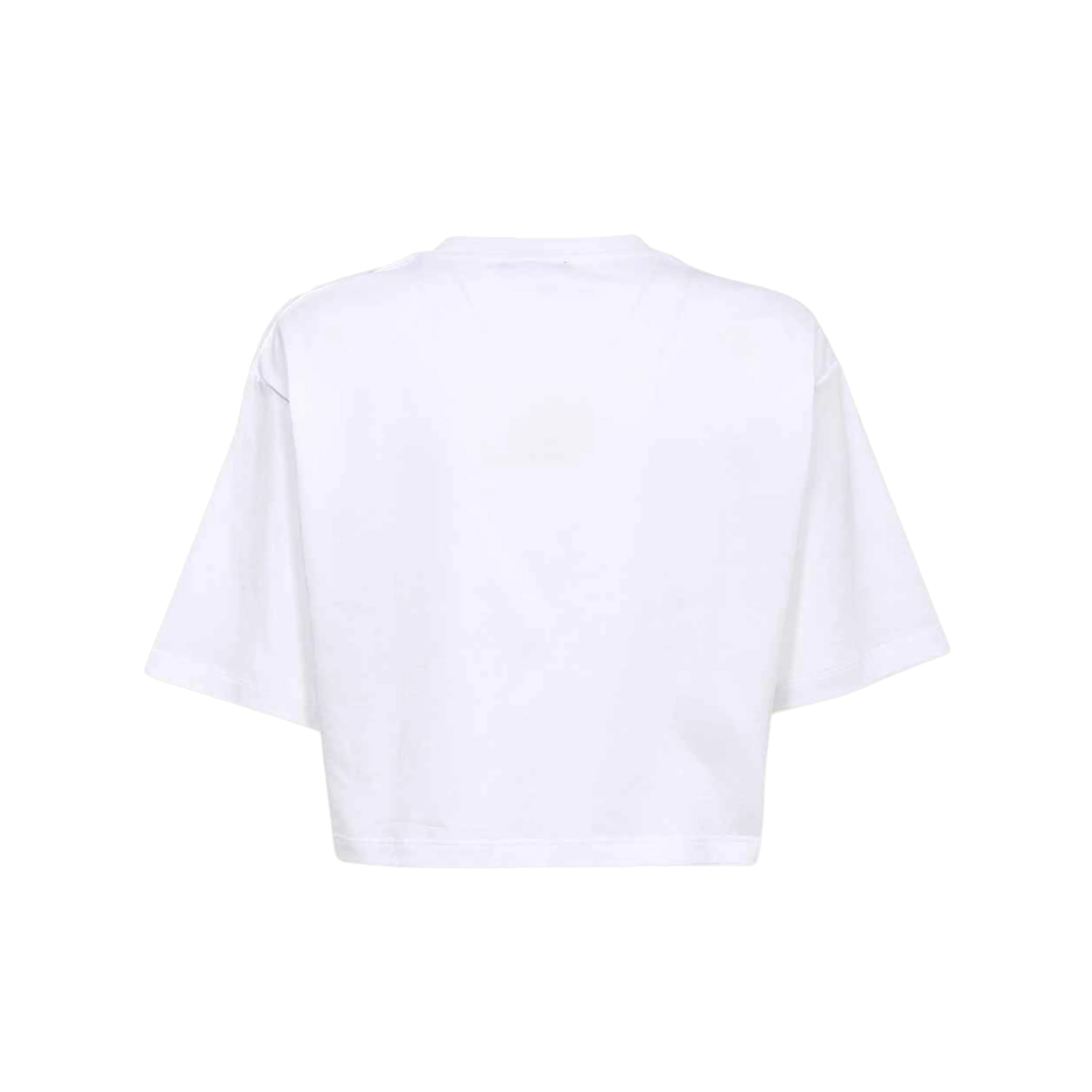 Camiseta Blanca Balmain Logo Gradient Cropped