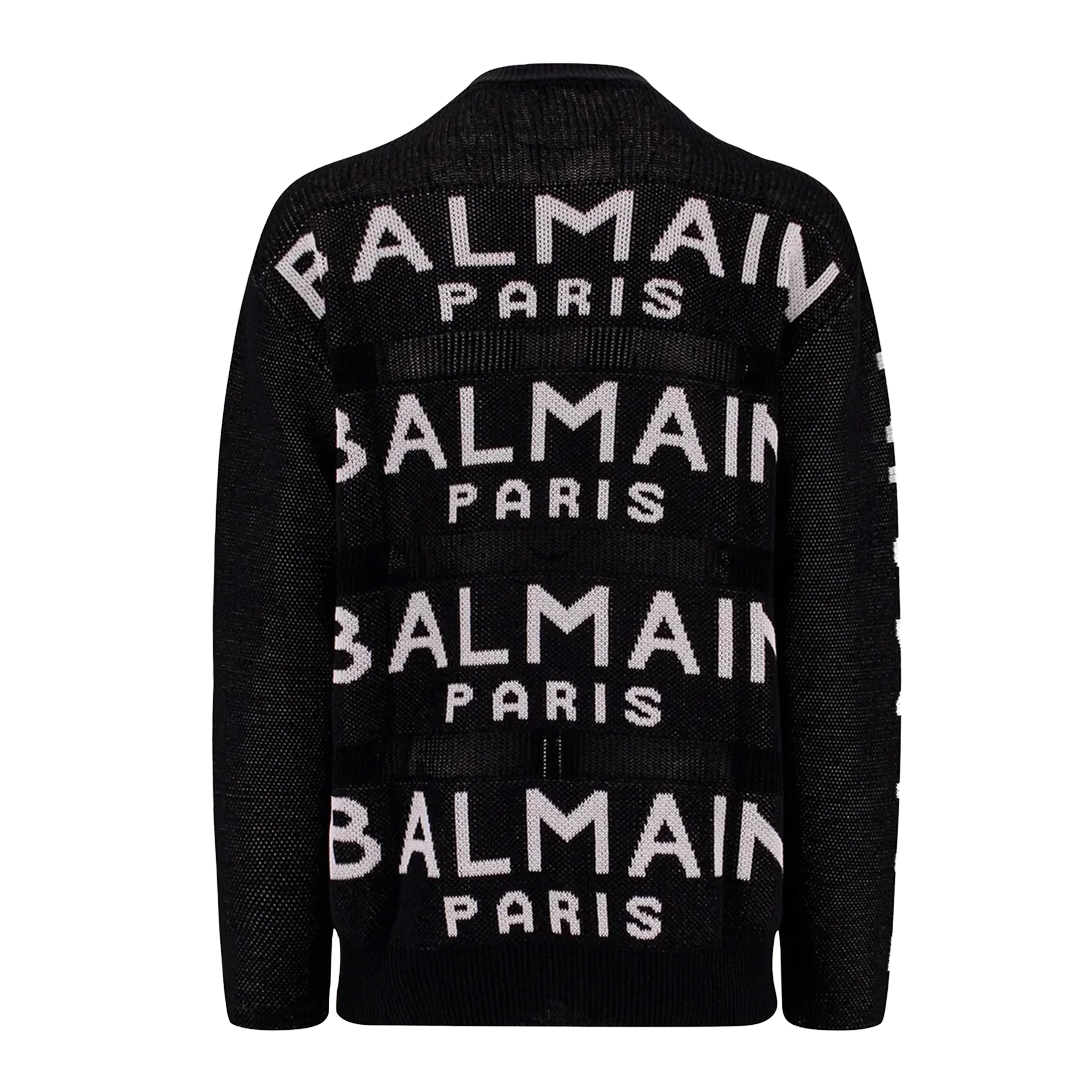 Suéter Negro Balmain Paris Multilogo