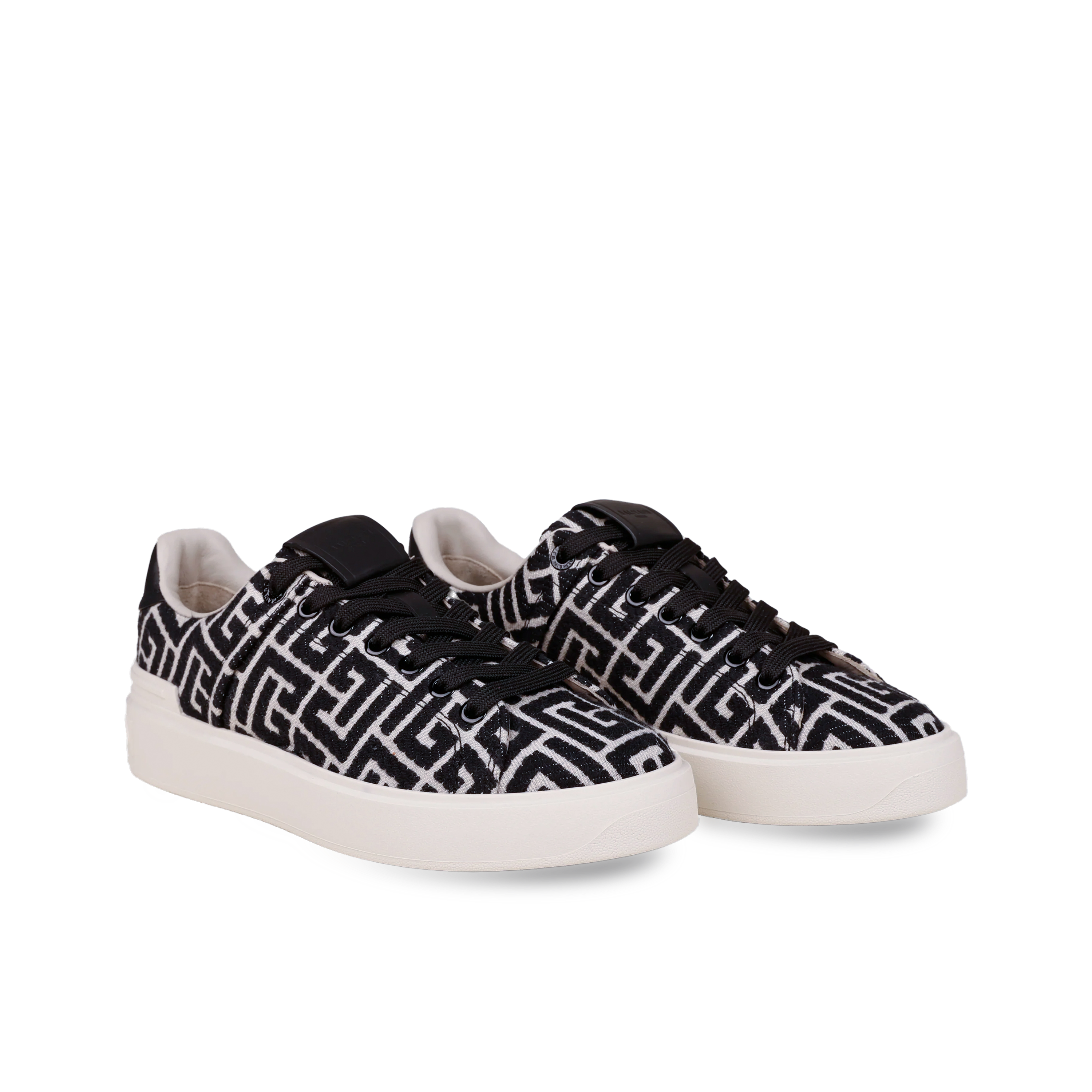 Sneakers Blanco Negro Balmain B-Court Monogram