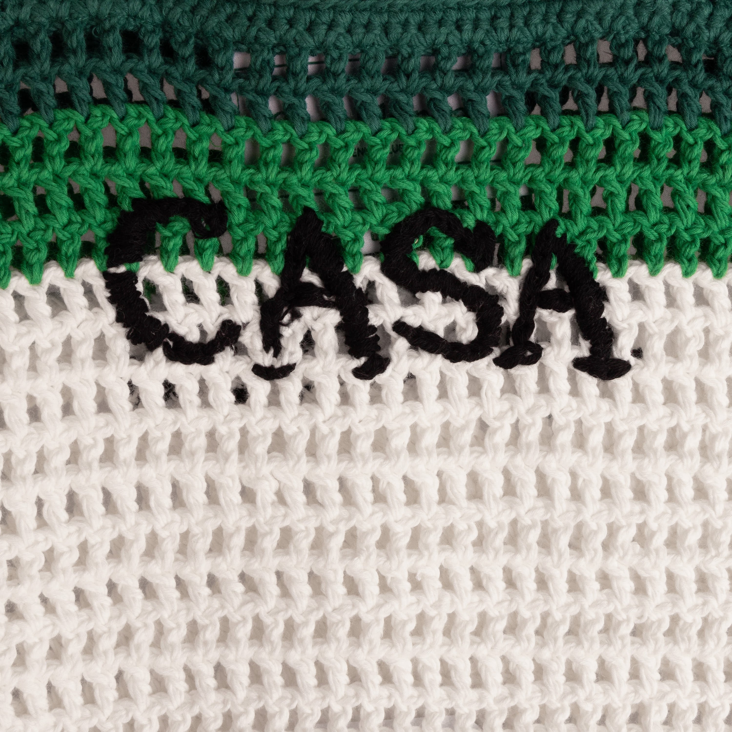 Bolso Verde Casablanca Crochet Tennis