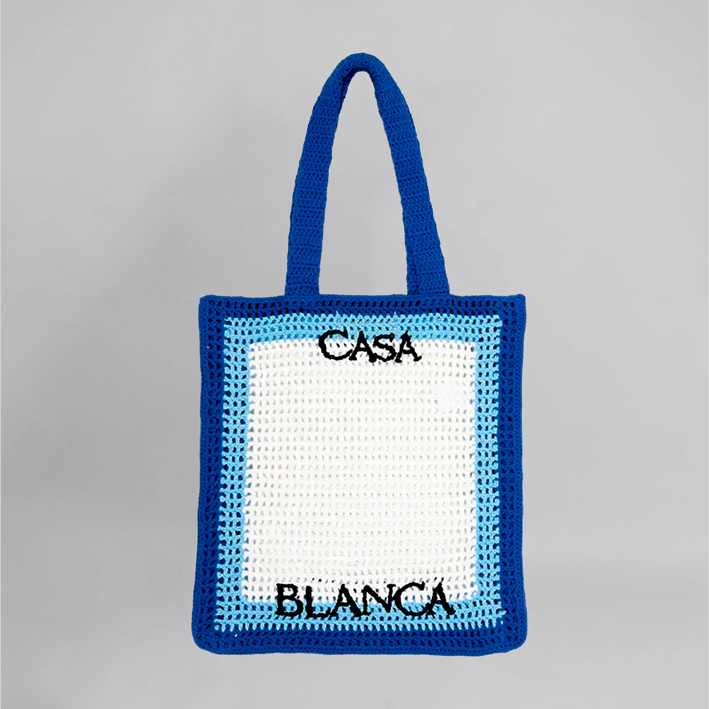 Bolso Azul Casablanca Crochet Atlantis